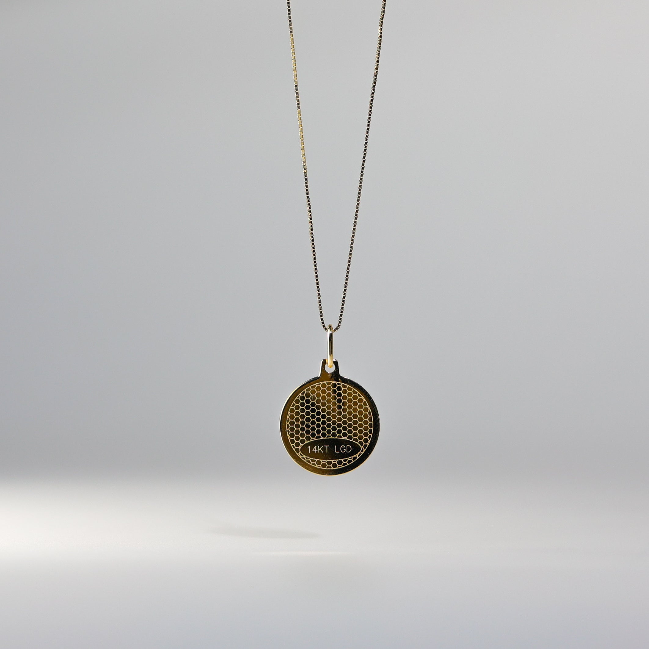 Gold Boy Baptism Enamel Pendant - Model 0219 | Religious Jewelry for Christening & First Communion Gifts | Perfect for Boys' Baptism Ceremonies & Special Occasions
