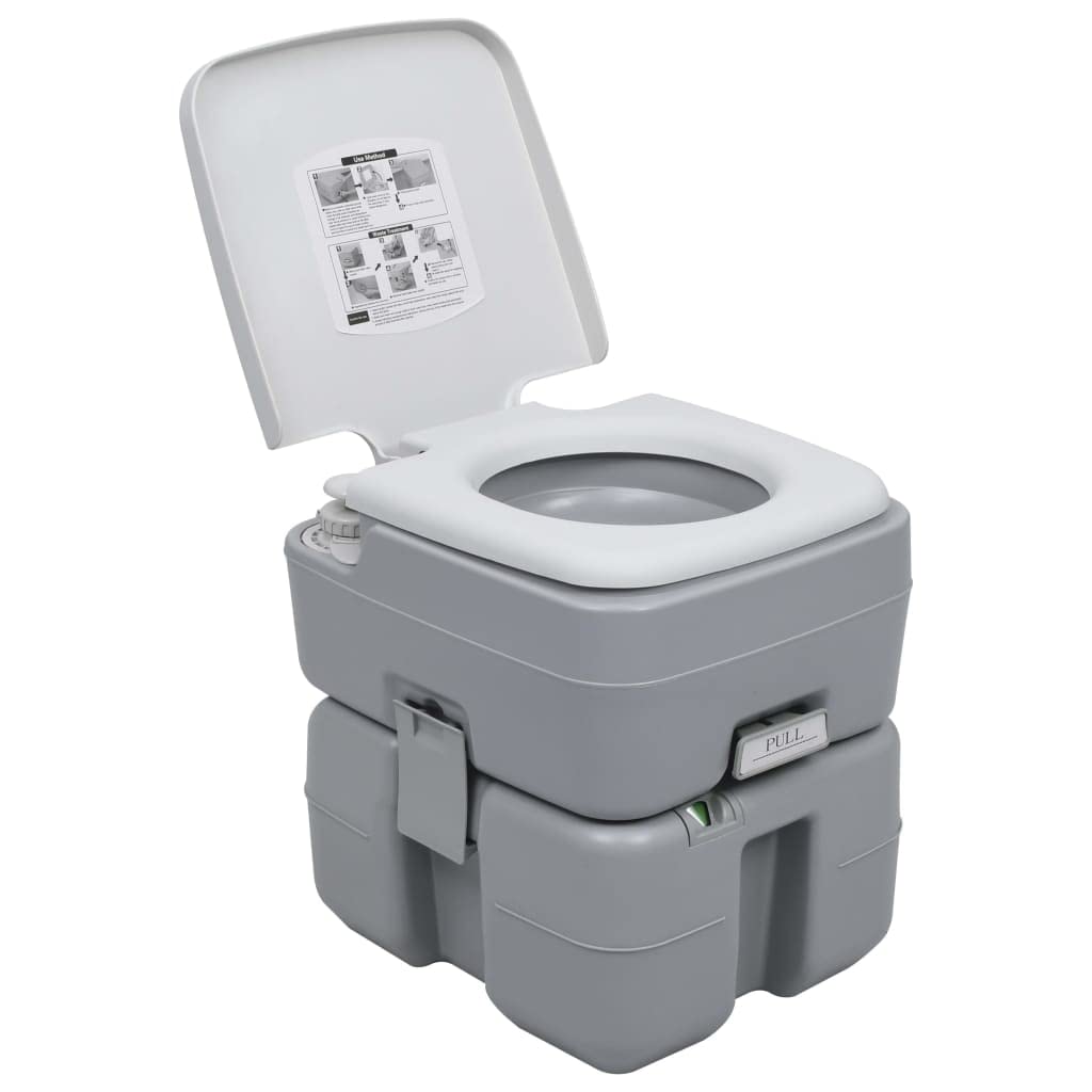 CHARMMA Portable Camping Toilet - Lightweight & Odor-Free 5.3+2.6 Gallon Capacity - Perfect for RV, Hiking, Emergency & Outdoor Adventures