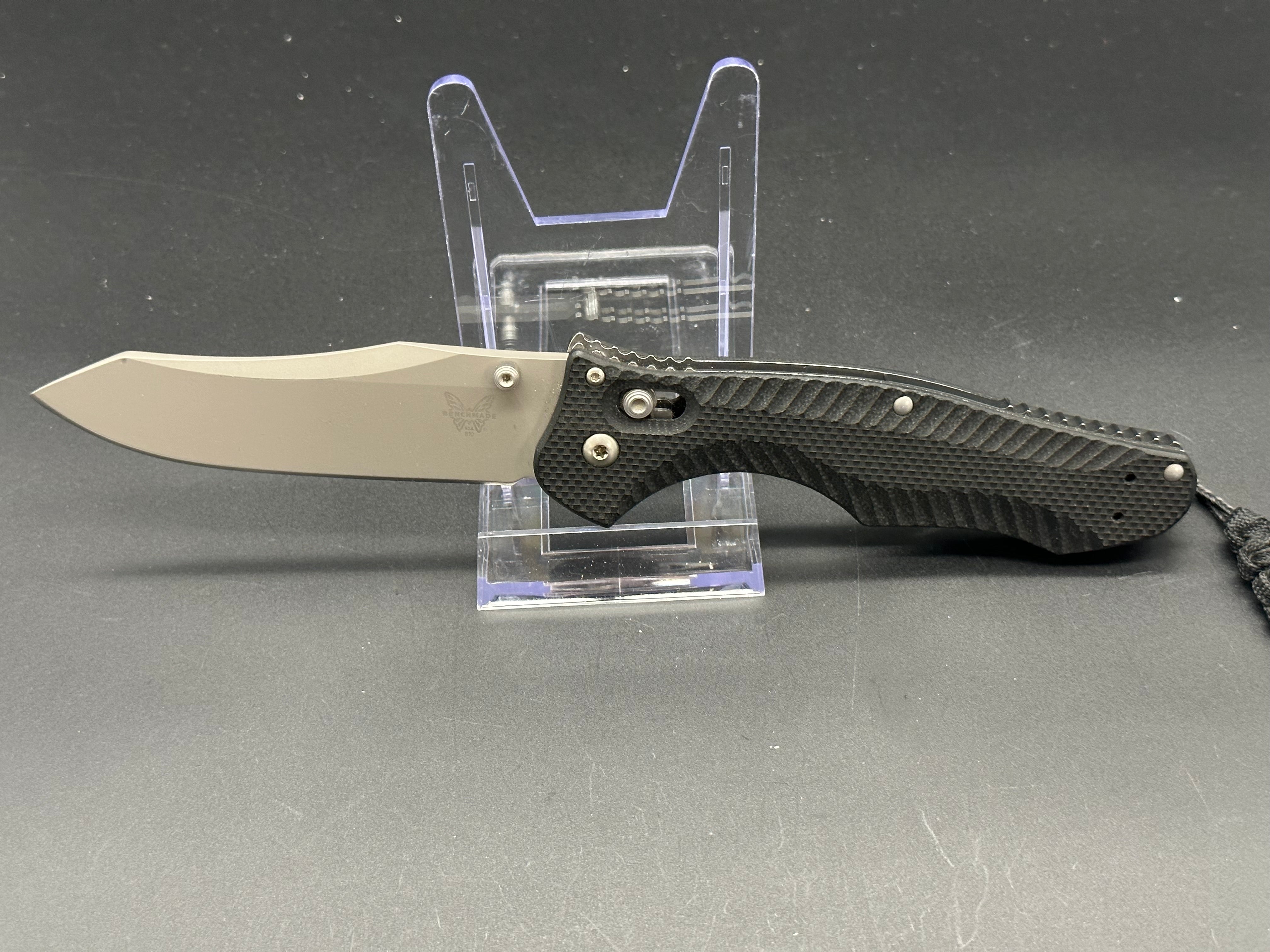 Benchmade Contego 810 Folding Knife - CPM M4 Steel Blade, Black G10 Handle - Perfect for Outdoor Camping, Hunting & Everyday Carry (EDC)