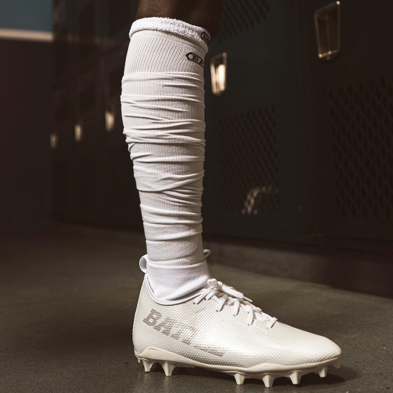 Battle Sports Long Scrunch Football Socks - Extra Long Padded Athletic Socks for Men & Boys - Perfect for Soccer, Football & Sports Training