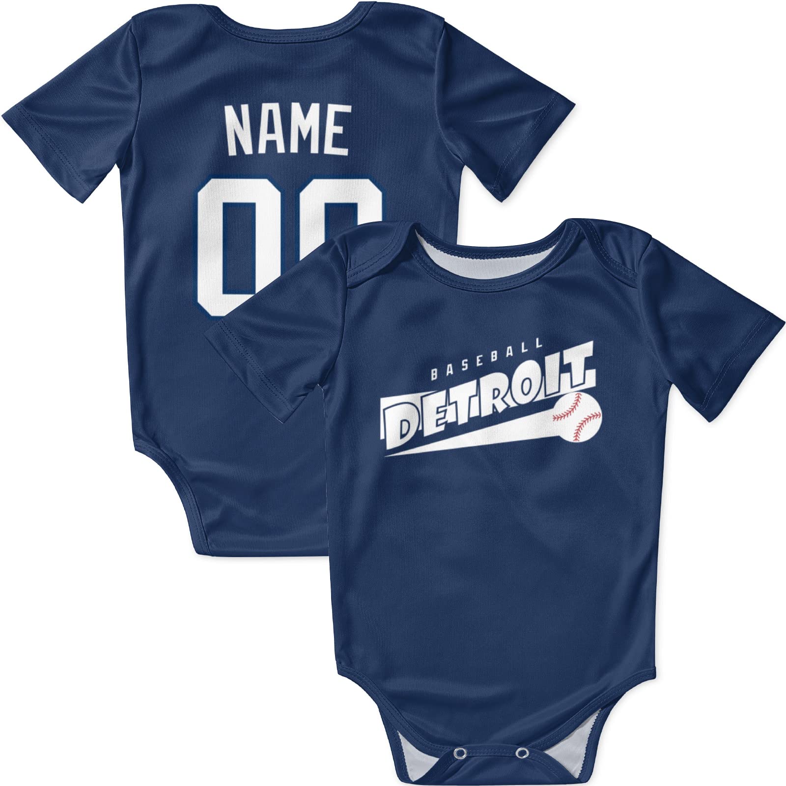 Personalized Baseball Baby Onesie - Custom Name & Number Outfit for Boys & Girls - Perfect for Newborn Gifts, Sports-Themed Photos, and Game Day Outfits