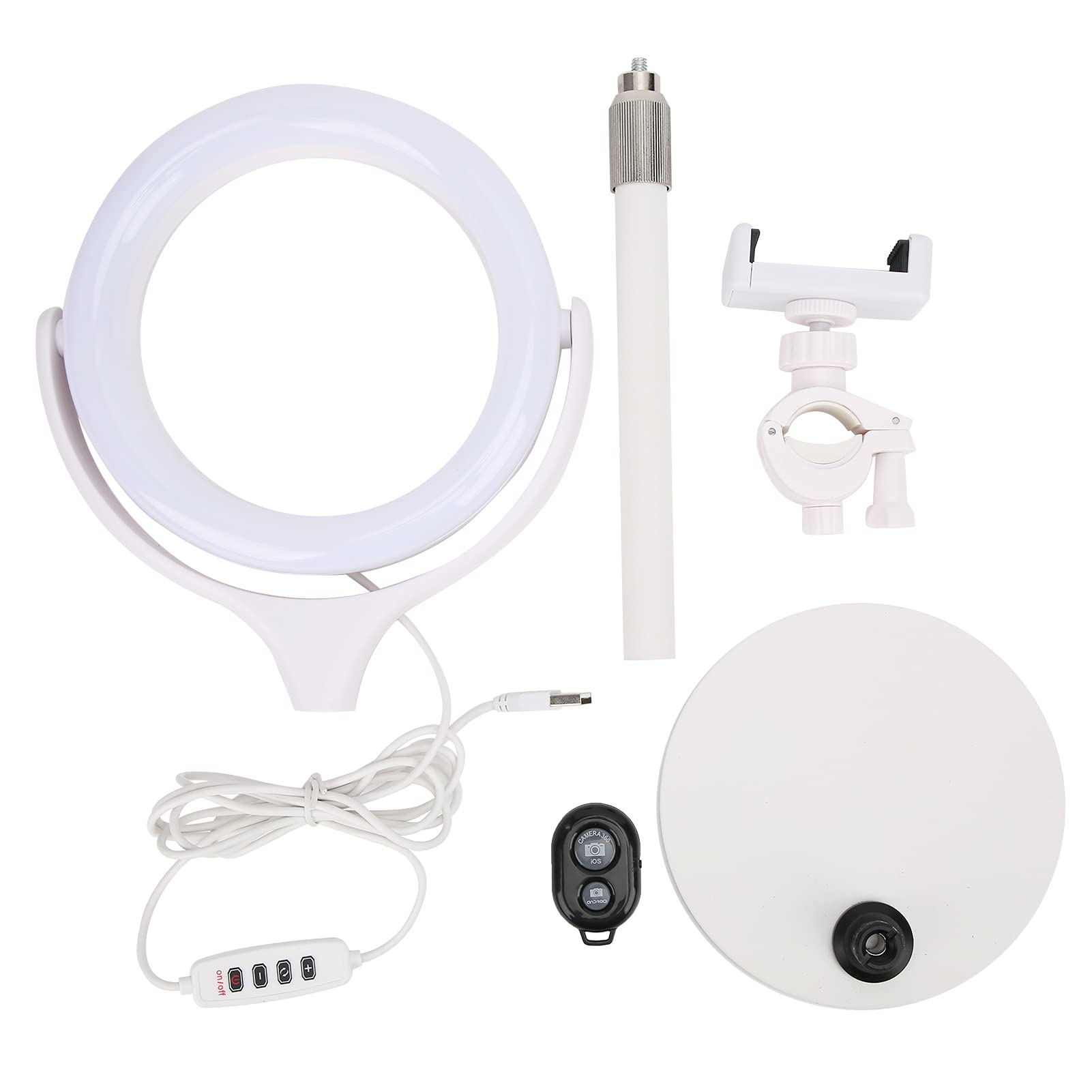 8-Inch Ring Light for Live Streaming, Selfie, Video Calls - Fill Light with Adjustable Brightness for Night Photography, YouTube, TikTok & Zoom Meetings