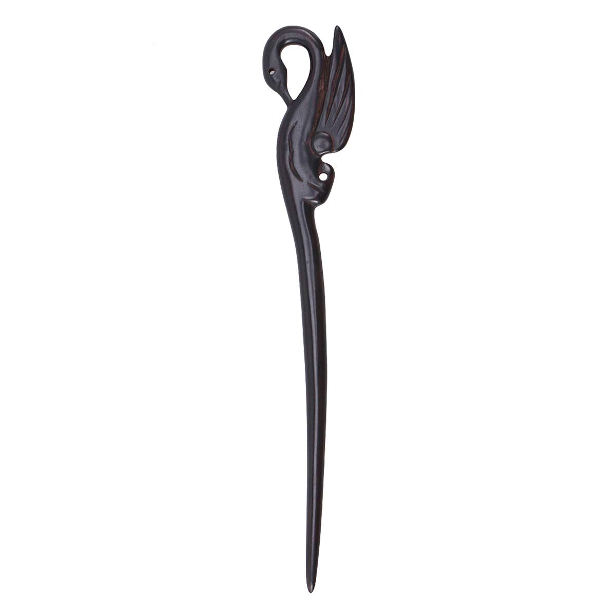 Handmade Carved Wooden Hair Stick for Buns - Vintage Chinese Hairpin & Hair Fork for Women - Long Hair Accessories for Updos, Weddings & Special Occasions