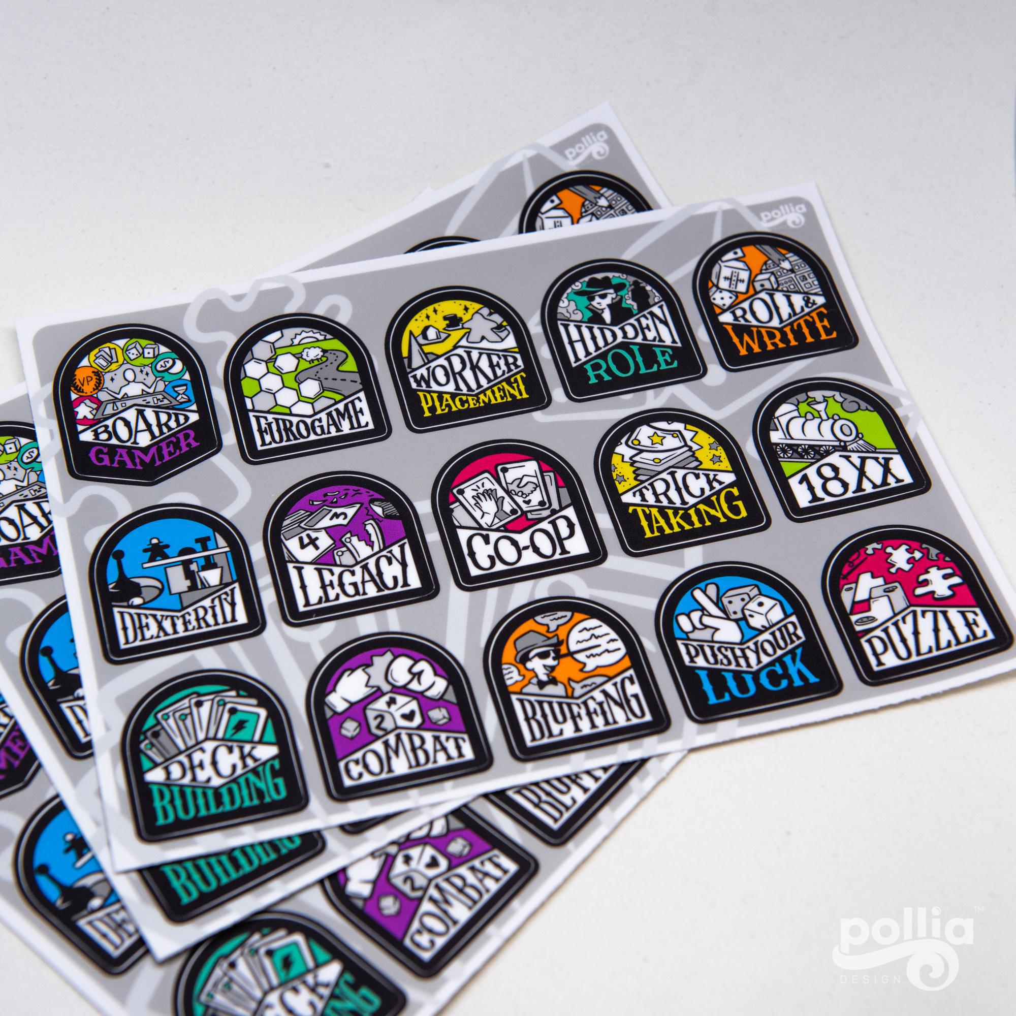 Premium Board Game Stickers - Set of 15 Adhesive Labels for Tabletop Games, DIY Crafts & Party Decorations - Perfect for Monopoly, Scrabble & Game Night Accessories