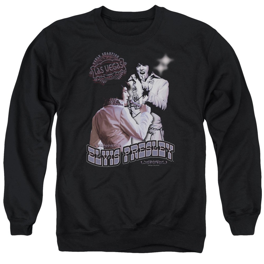 Elvis Presley Vintage Vegas Unisex Crewneck Sweatshirt for Men & Women - Casual Retro Music Fan Apparel for Concerts & Everyday Wear