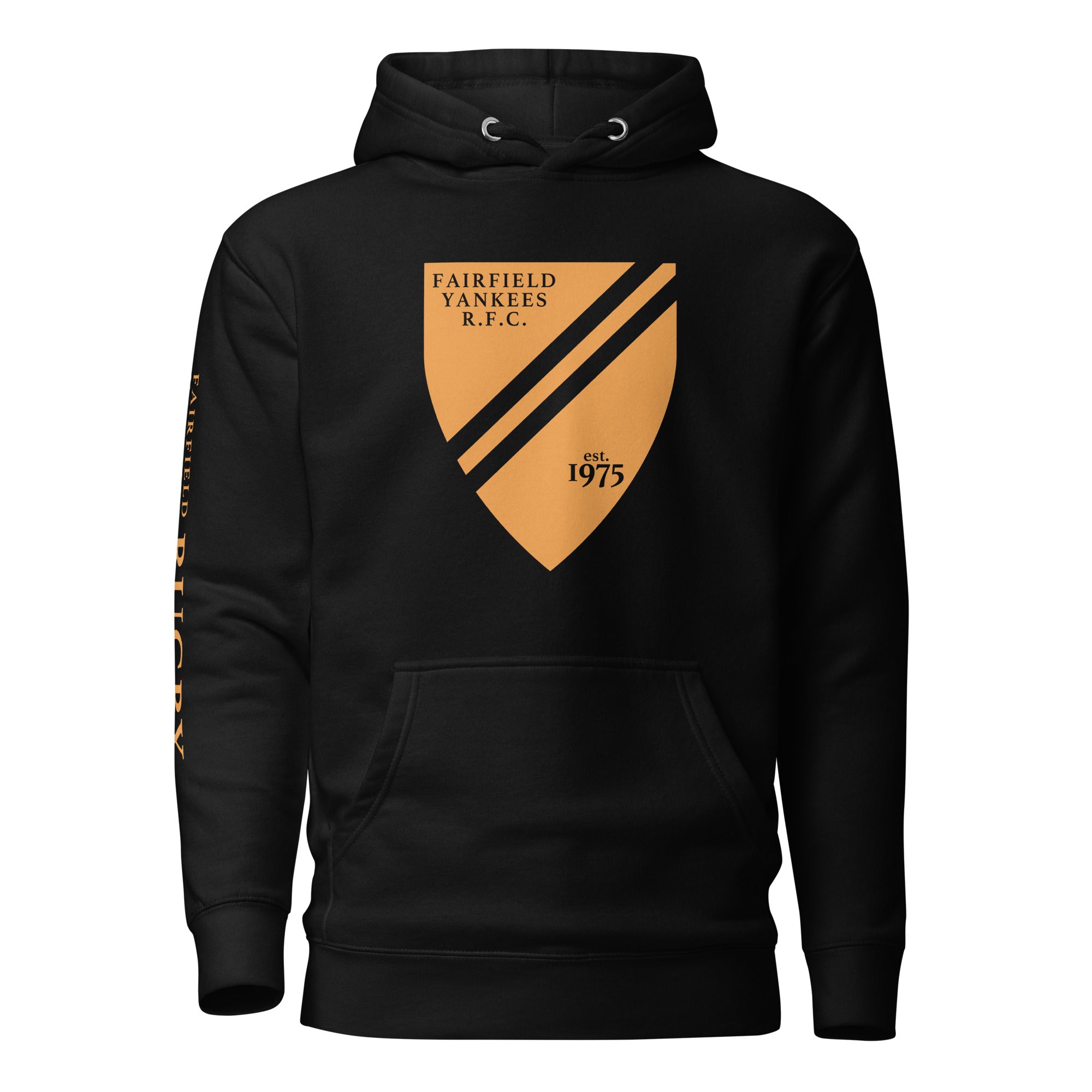 Fairfield Yankees RFC Retro Hoodie - Vintage Rugby Pullover for Men & Women - Cozy Fleece Sweatshirt - Perfect for Game Day, Casual Wear & Cold Weather
