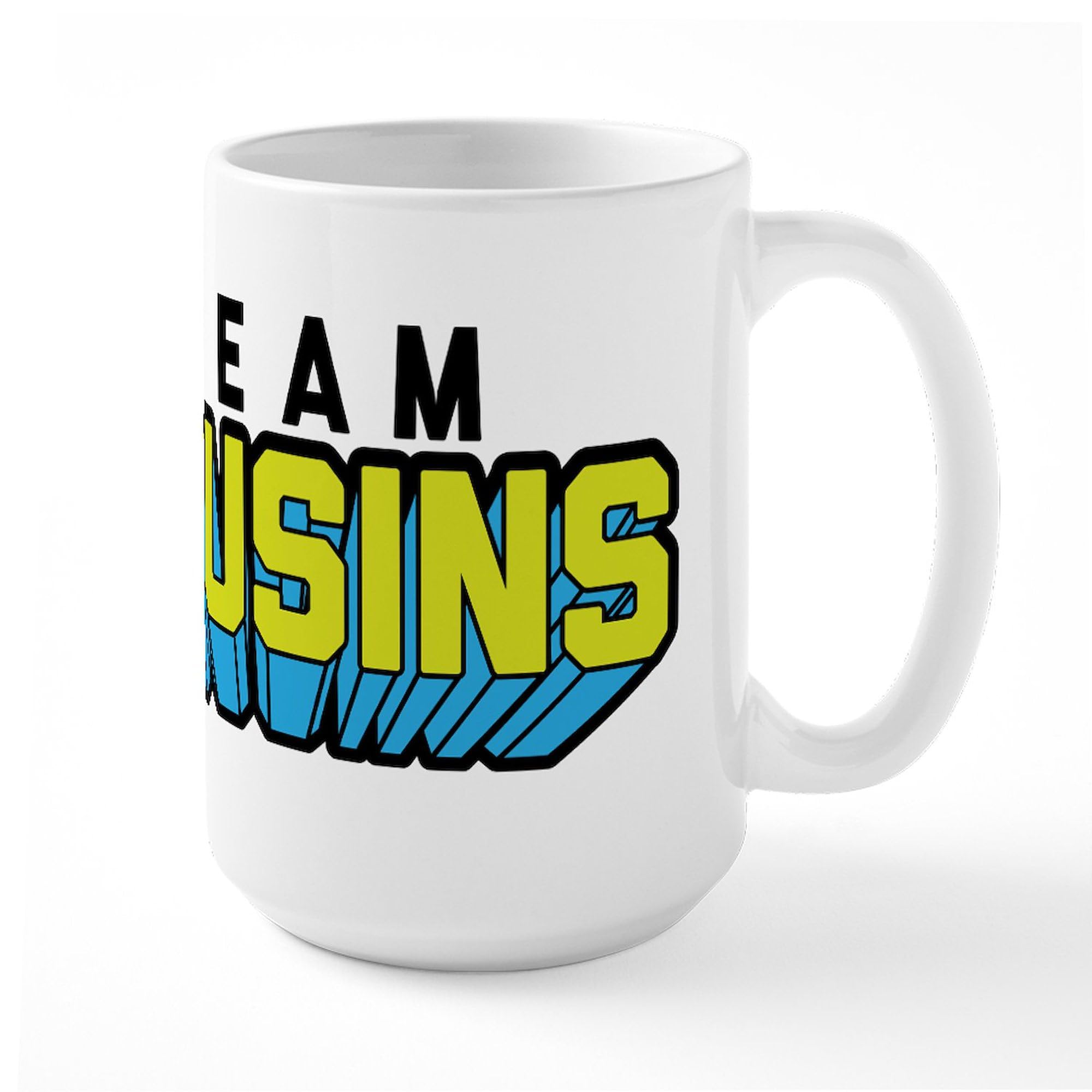 Team Cousins 15 oz (444 ml) Ceramic Coffee Mug - Perfect for Office, Home & Gifts | CafePress