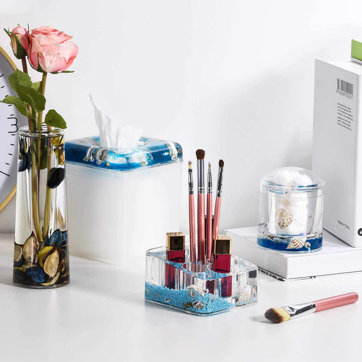 3D Floating Acrylic Tissue Holder - Modern Bathroom & Office Decor