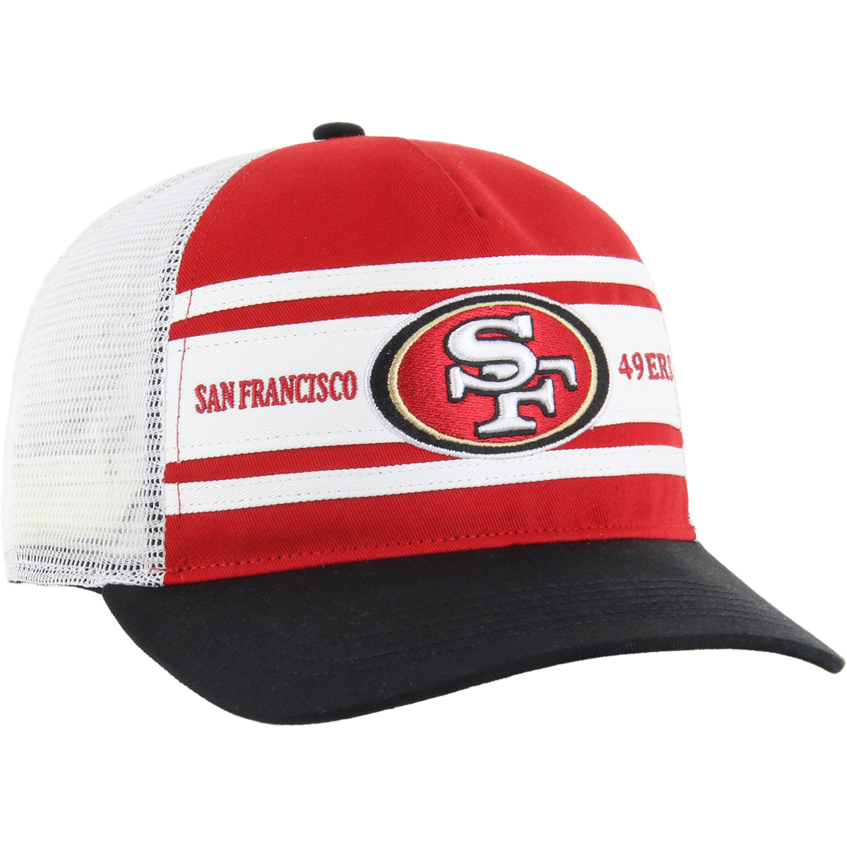 San Francisco 49ers Double Header Super Stripe 47 Hitch RF Adjustable Hat - Official NFL Licensed Snapback for Men & Women - Perfect for Game Day, Sports Events & Casual Wear