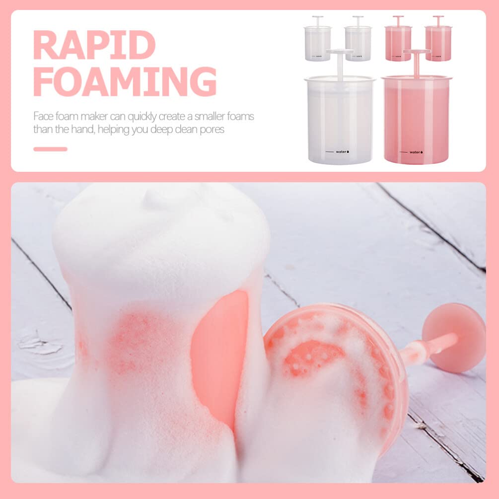 FRCOLOR 24 Pcs Manual Foaming Cup - Facial Cleanser & Shampoo Foam Maker for Skincare, Travel & Home Use | PP Bubble Maker with Sparkling Bottle for Gentle Face & Hair Cleansing