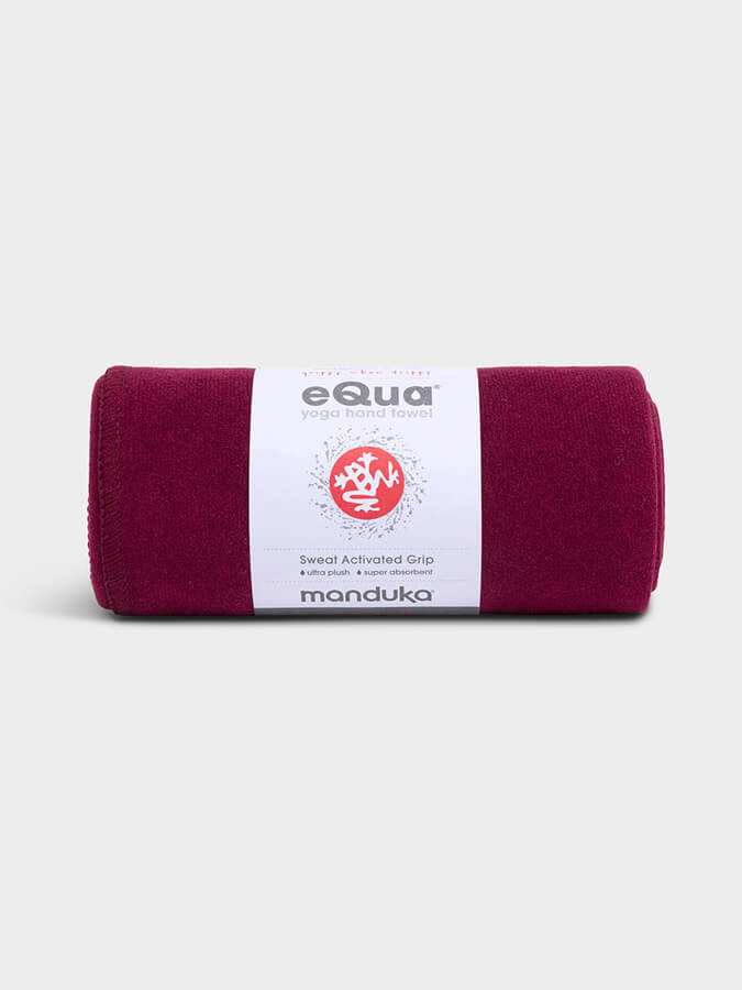 Manduka eQua Yoga Hand Towel - Premium Microfiber for Hot Yoga, Pilates & Gym - Quick-Dry & Non-Slip Grip - Ideal for Sweat Absorption & Workout Essentials