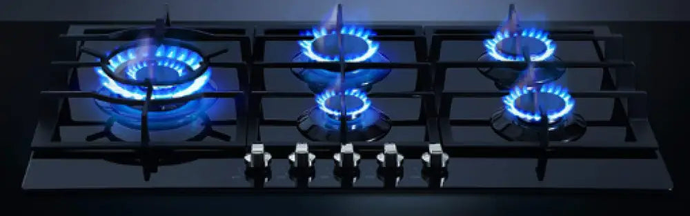 Teka CGWLUX905 90cm Natural Gas Glass Cooktop - Premium Gas Stove for Modern Kitchens | Perfect for Home Cooking, Baking & Entertaining