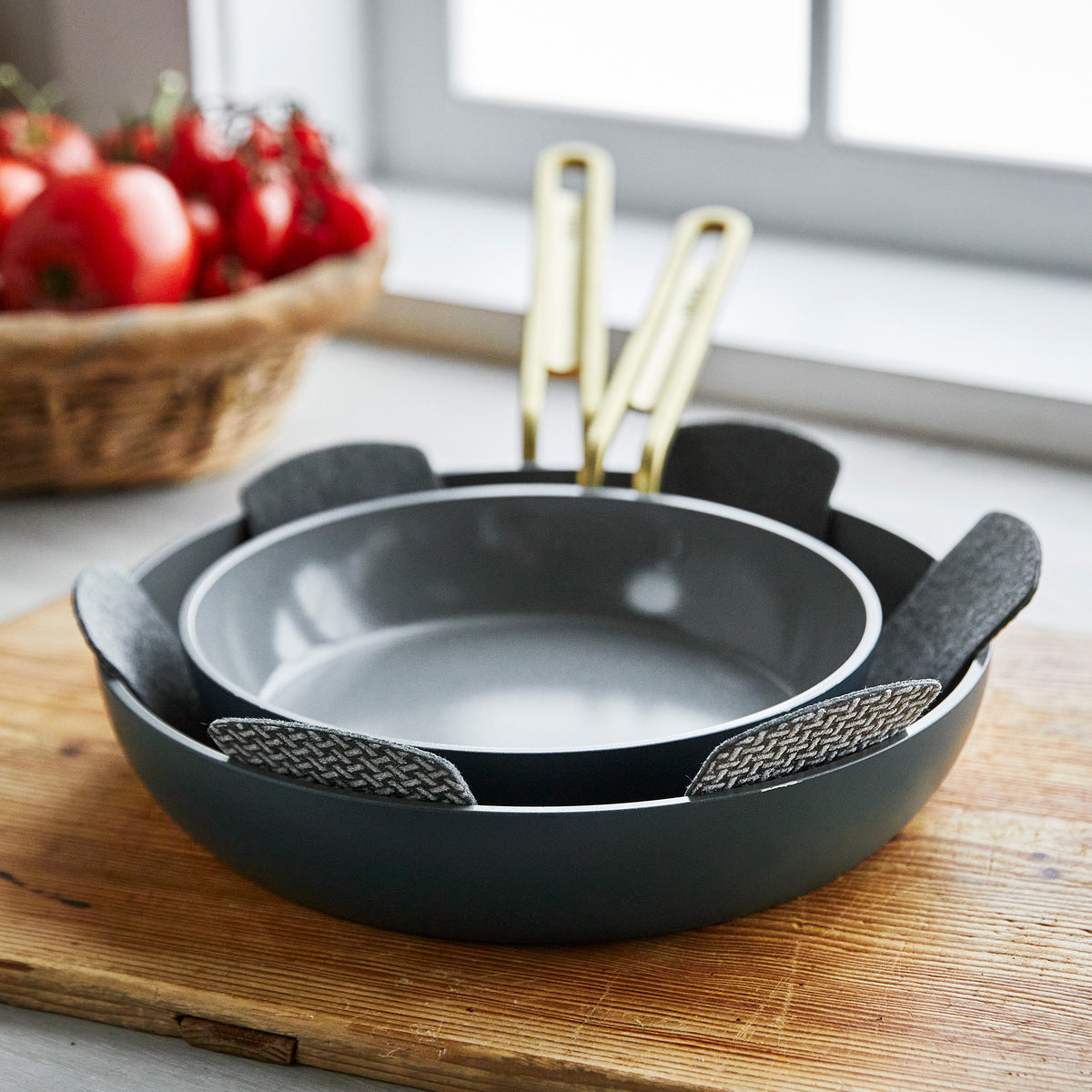 Stanley Tucci™ Ceramic Nonstick 4-Piece Fry Pan Set with Cookbook | Venetian Teal | Perfect for Sauteing, Frying & Everyday Cooking | Non-Toxic & PFOA-Free