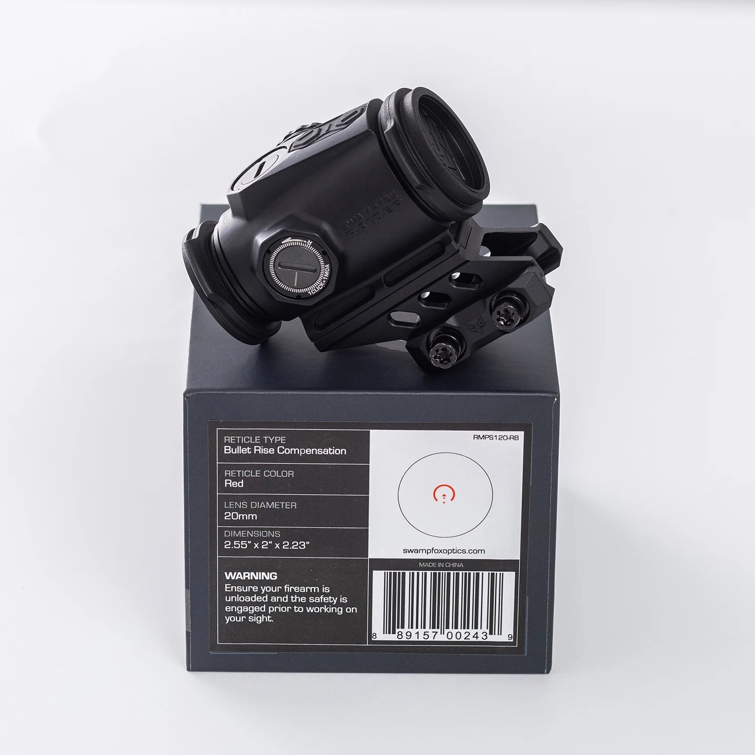Raider 1x20 Micro Prism Sight - Green 6 MOA Dot Reticle Rifle Scope for AR-15 | Hunting & Tactical Shooting Accessories | Perfect for Close to Mid-Range Target Acquisition in Low Light Conditions