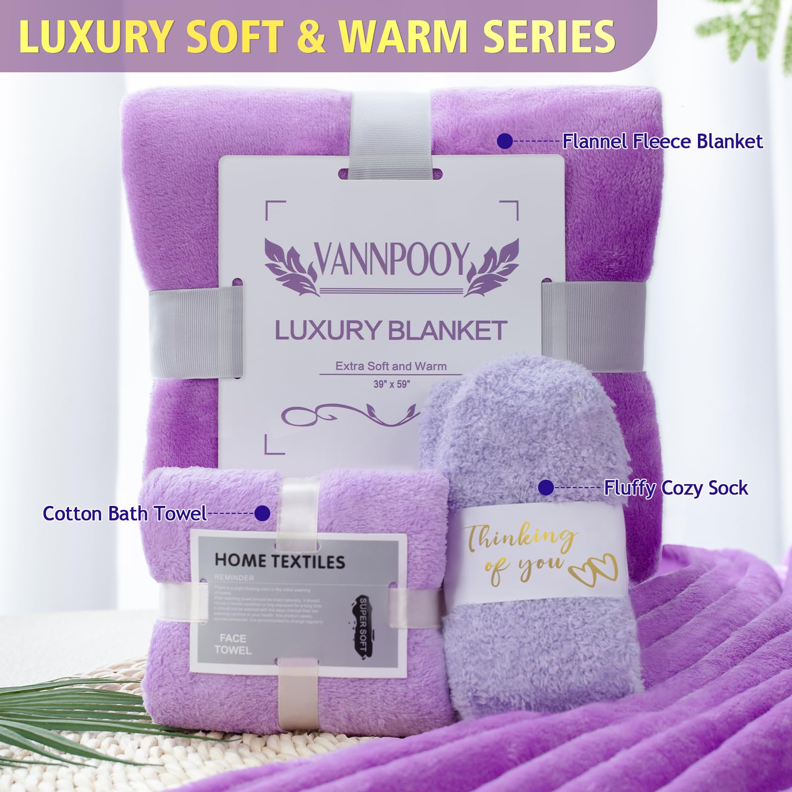 Relaxing Spa Gift Set for Women - Unique Self Care Package with Lavender Essentials | Thoughtful Get Well, Birthday & Mother's Day Gifts for Her, Wife, Sister or Friend | Perfect for Home Relaxation, Stress Relief & Pampering