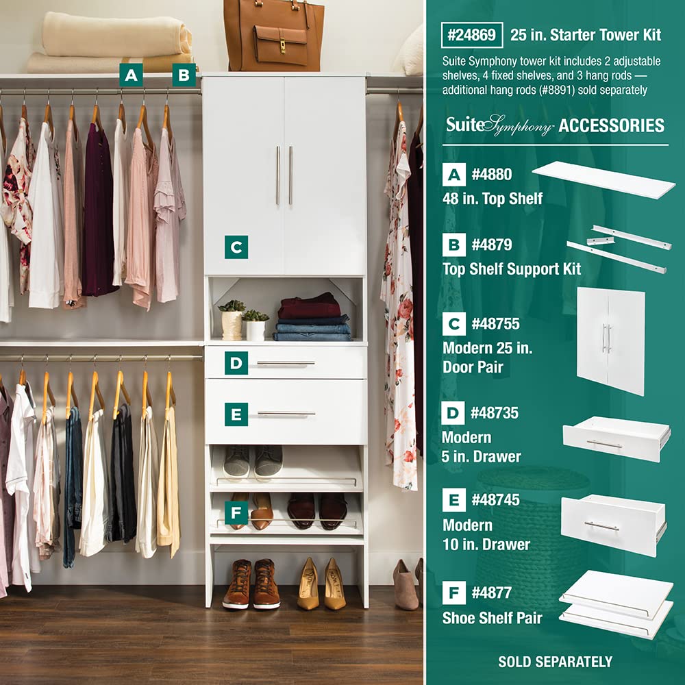 ClosetMaid SuiteSymphony Wood Closet Drawer Organizer - 25