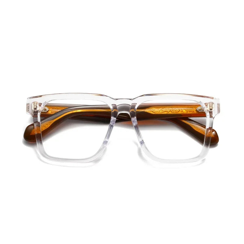 Stylish Aror Men's Full Rim Big Square Acetate Eyeglasses Frame 94308 - Trendy Square Glasses for Men, Durable Acetate Material, Perfect for Office, Reading & Fashion Accessories