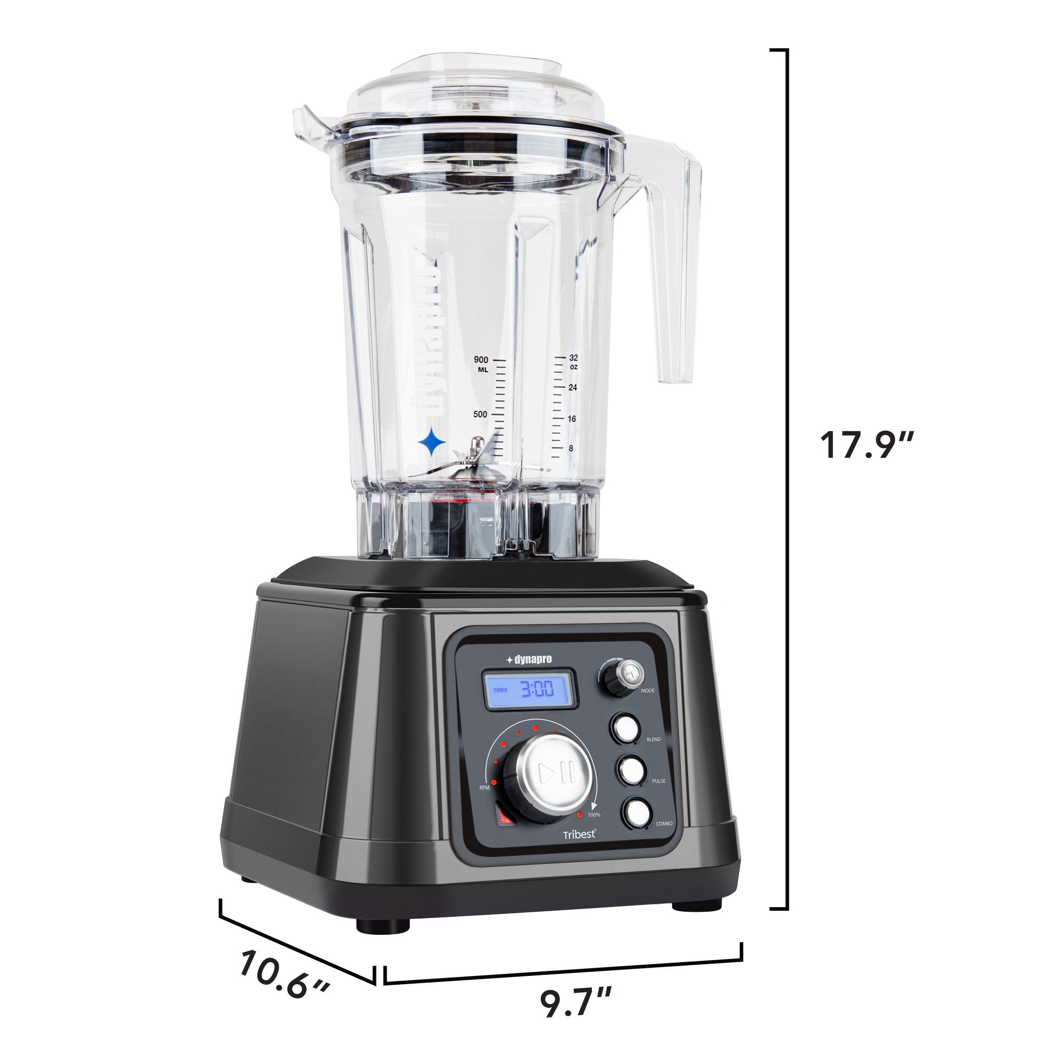 Refurbished Dynapro® Commercial High Speed Blender - Professional Grade for Smoothies, Soups & Food Prep | Restaurant & Home Kitchen Use