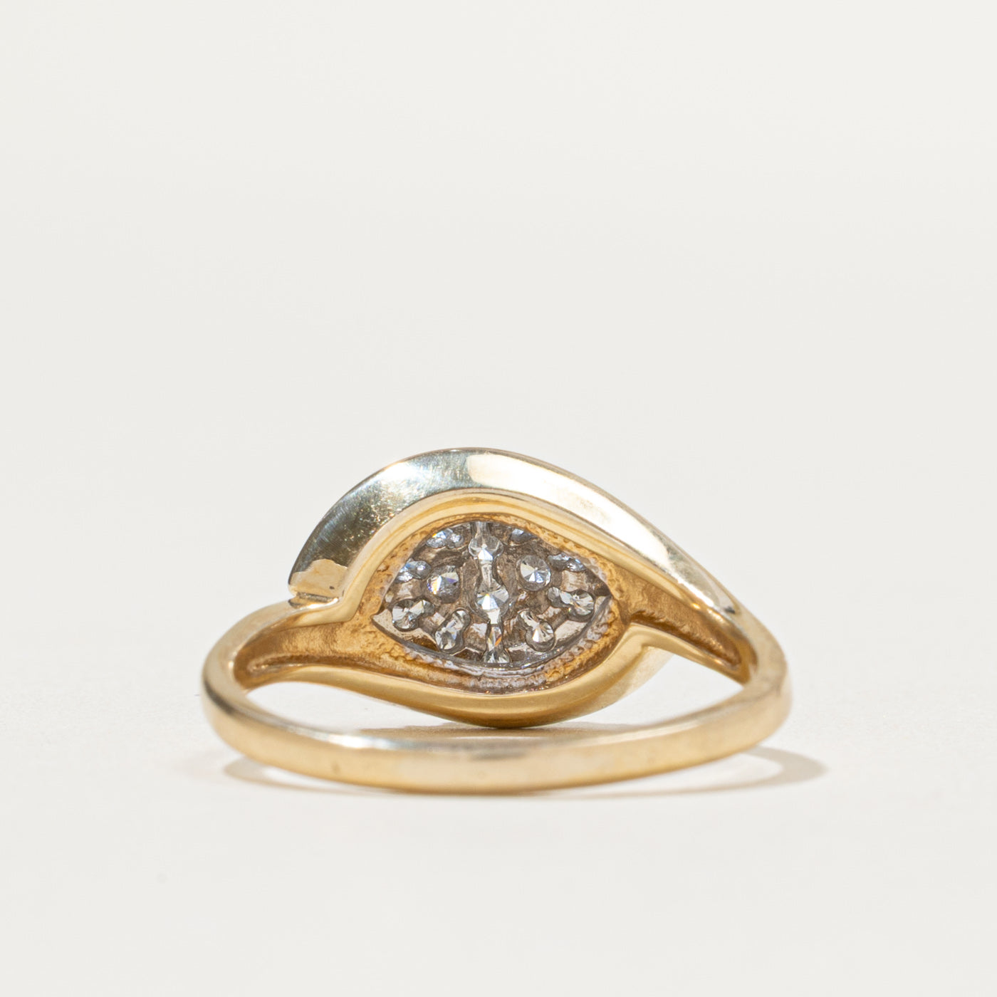 0.44ctw Rhombus Diamond Cluster Ring for Women - Size 7.25 - Elegant Wedding, Anniversary & Engagement Jewelry Gift