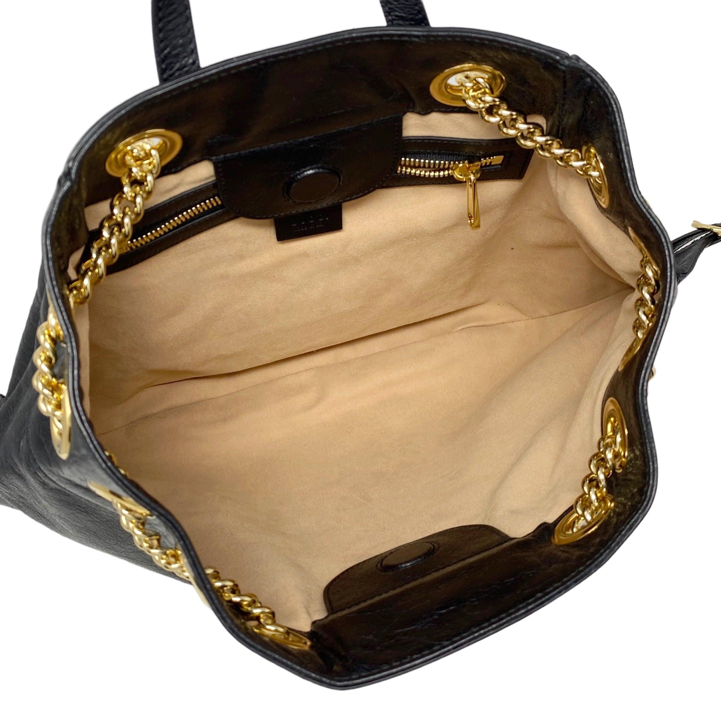 Gucci Black Calfskin Zumi Backpack for Women | Luxury Leather Backpack | Designer Handbag for Work, Travel & Everyday Use
