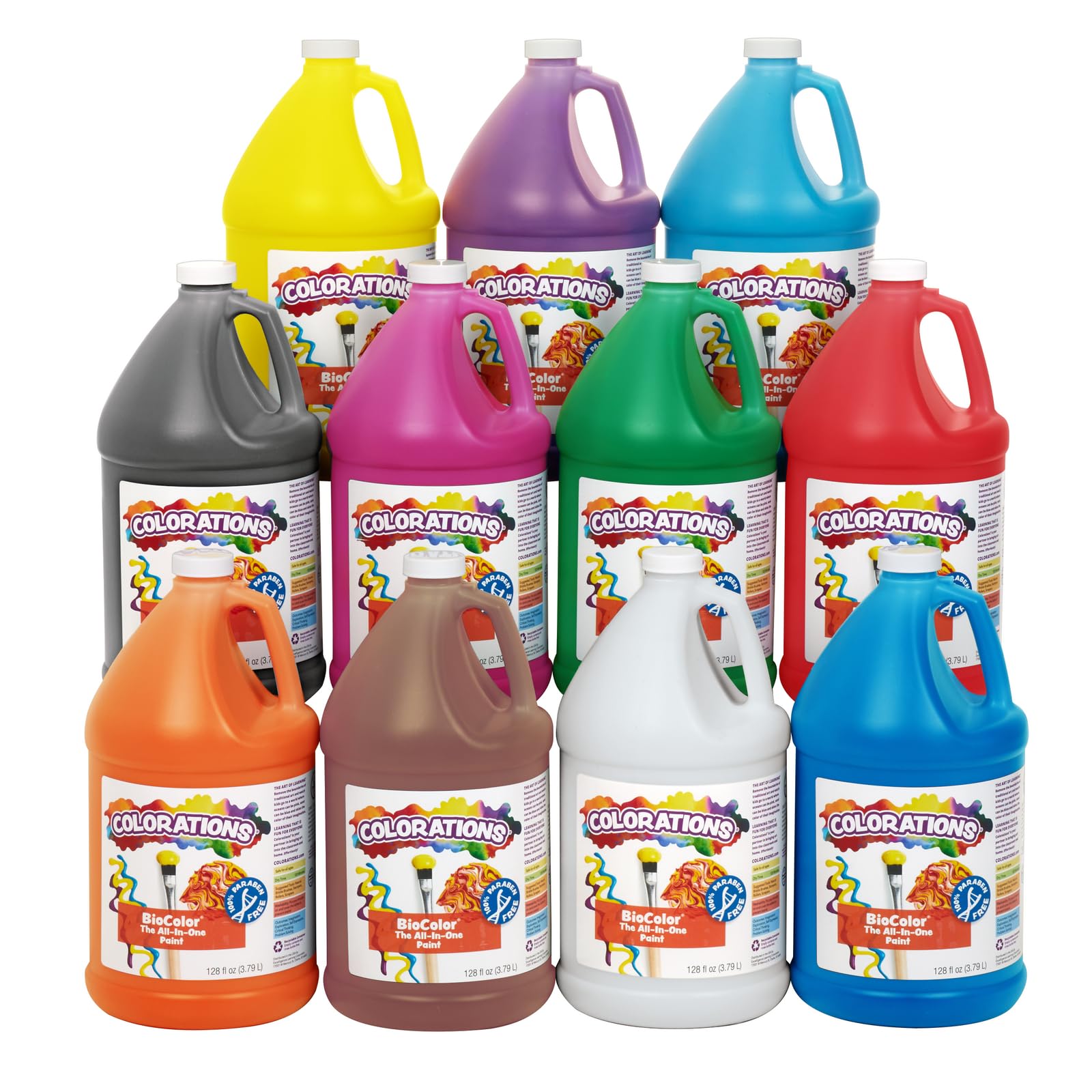 11-Pack of 1 Gallon Premium Paint - BIOGAL | Interior & Exterior Wall Paint for Home, Office & Commercial Use