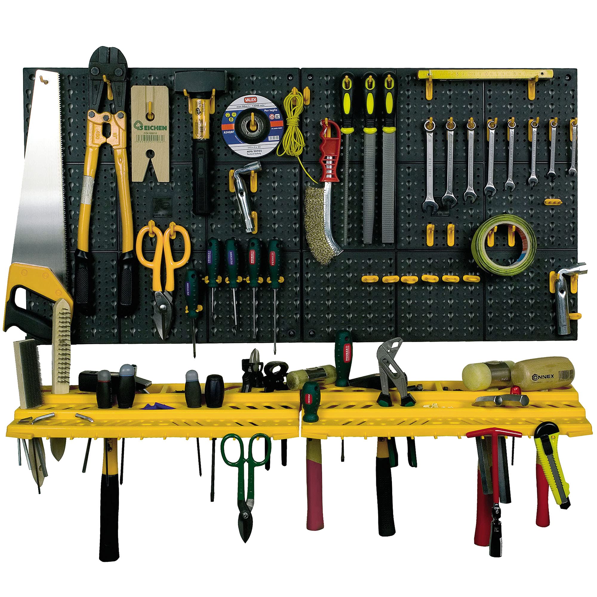 Garage Wall Tool Rack Storage Kit - Heavy Duty Tool Organizer with 50 Hooks for Home & Workshop - Perfect for DIY Projects, Garage Organization, and Tool Storage Solutions