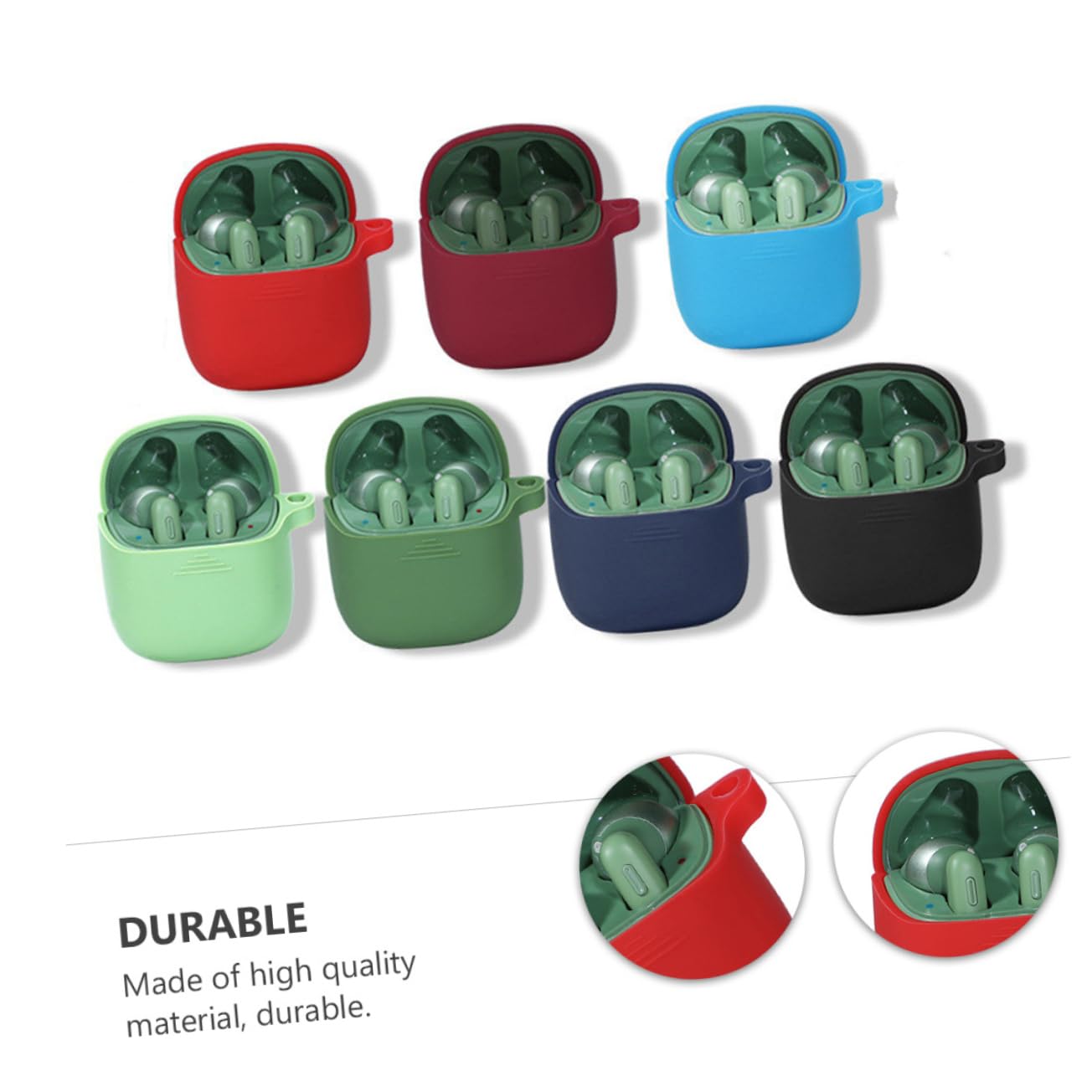 Angoily 3-Pack Durable Silicone Hard Case Cover for Tune220TWS Wireless Earbuds - Charging Port Protection | Perfect for Gym, Running, Travel & Daily Use