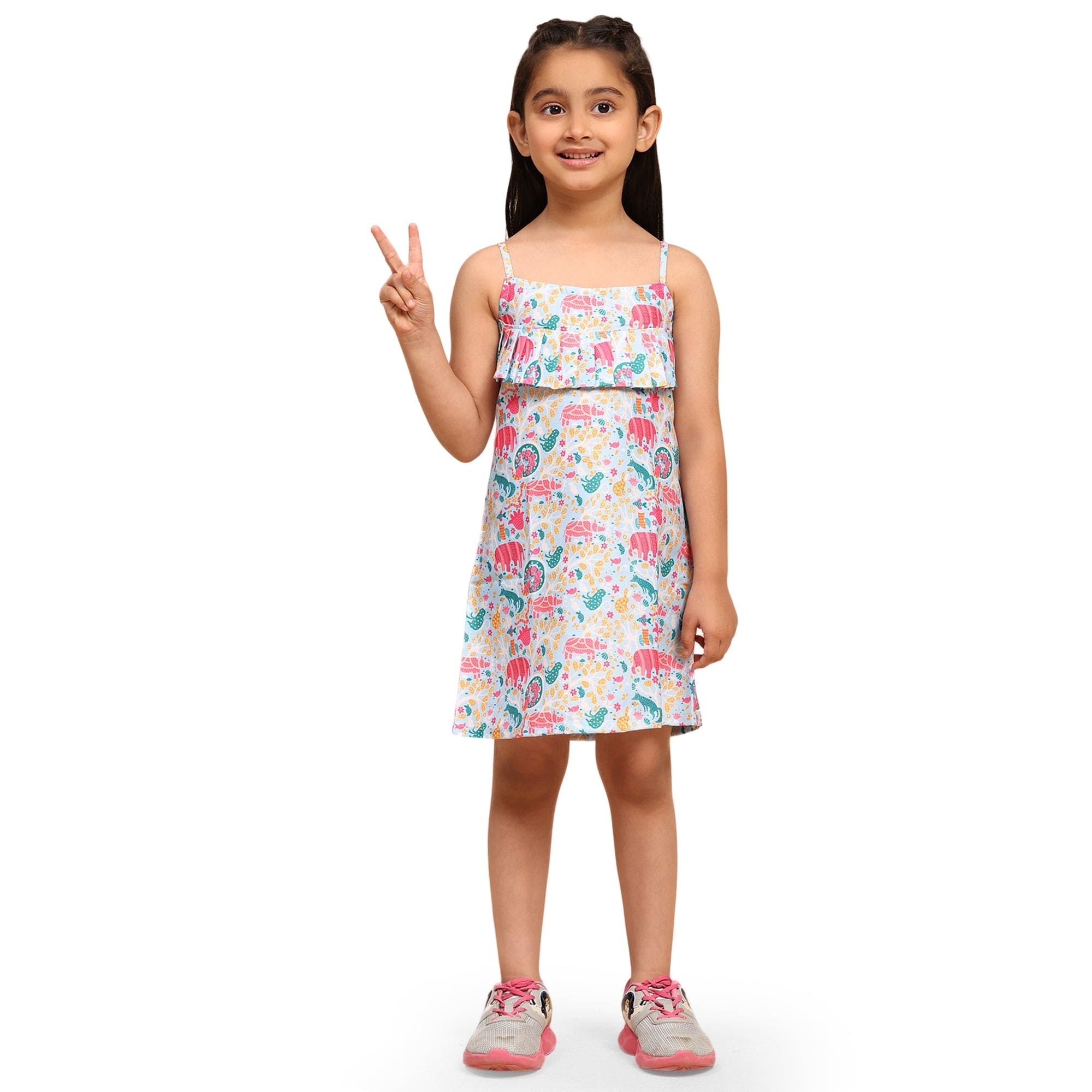 Stylish Colorful Animal Print Linen Blend Dress for Women - Perfect for Summer Vacations, Beach Outings & Casual Daywear