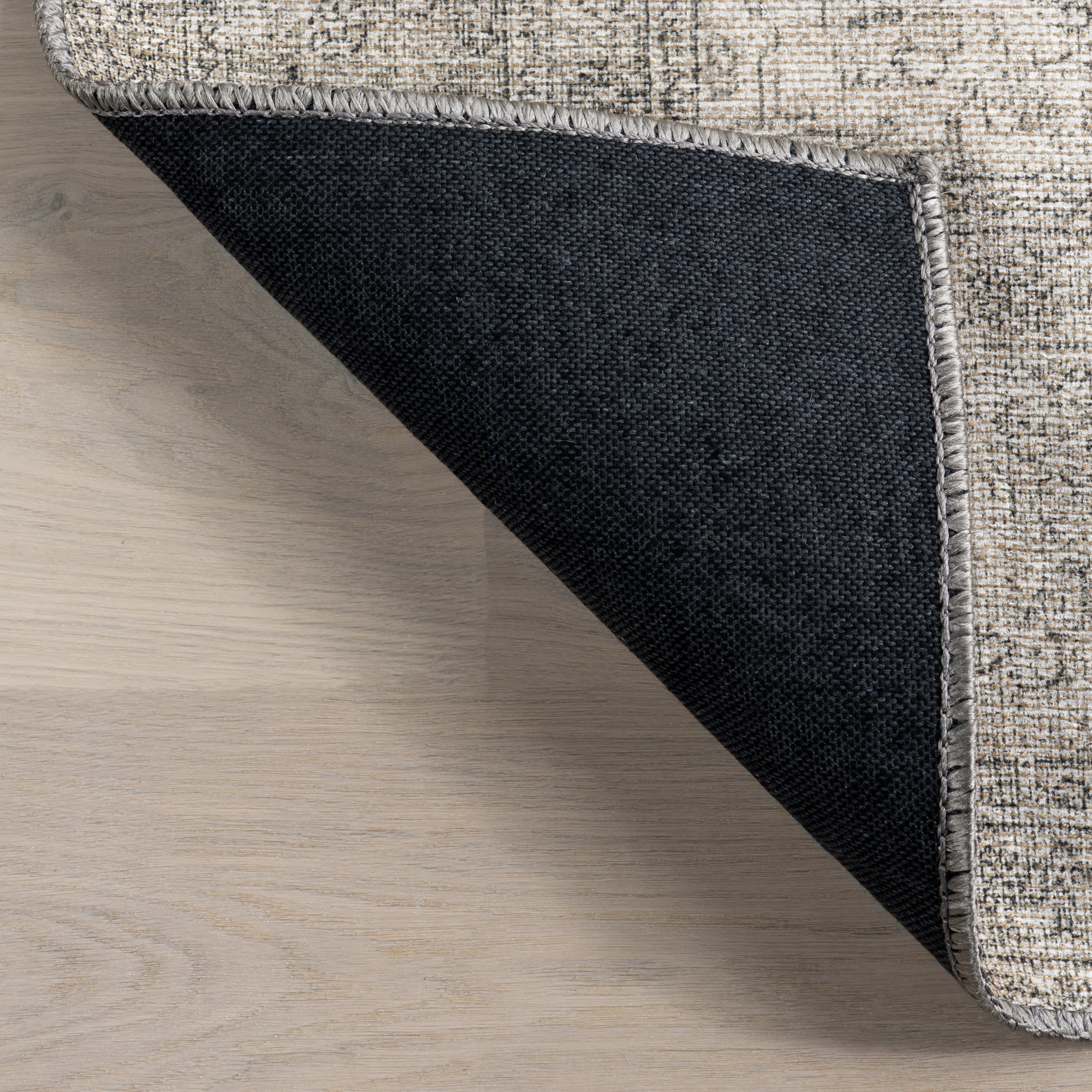 Vintage Colts Neck Jute Blend Area Rug in Grey - Perfect for Living Room, Bedroom & Boho Home Decor