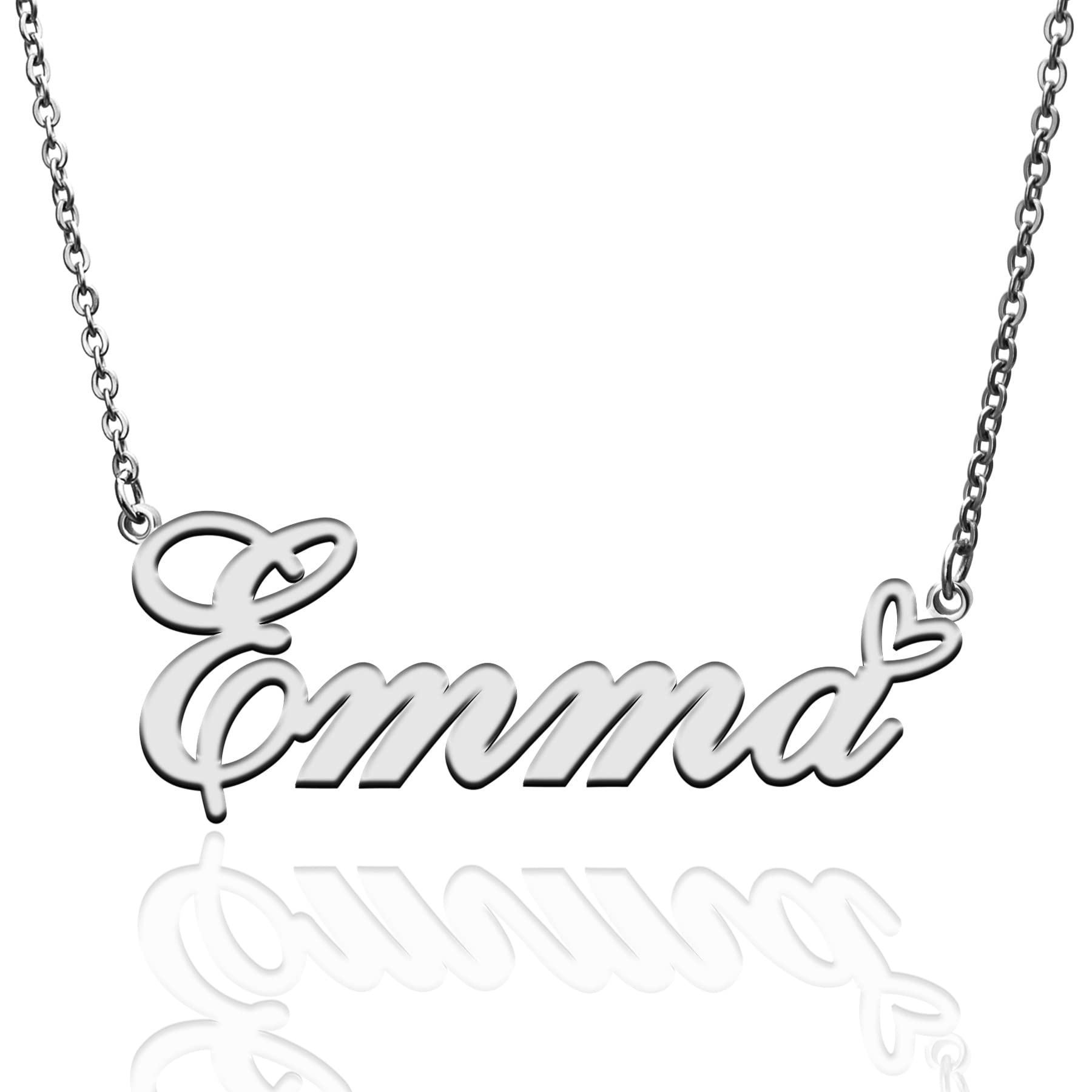 RONKAH Personalized Name Necklace - Heart Shaped Gold Plated Custom Pendant for Women, Best Gift for Girlfriend, Mother, Daughter, Friendship, Christmas & Birthday - Perfect for Date Nights, Anniversaries & Special Occasions