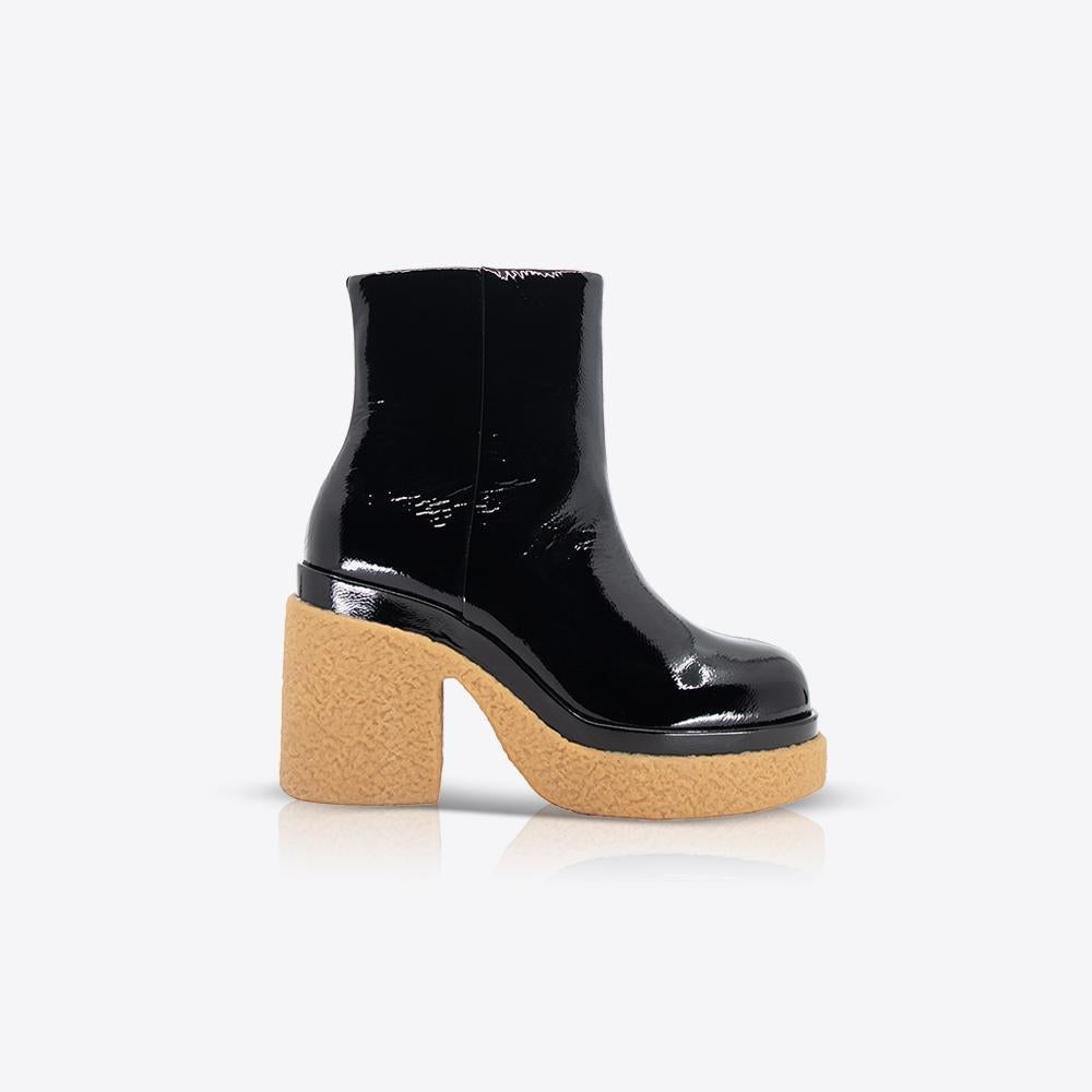 Altura Women's Ankle Boots - Patent Leather Chelsea Boots Black - Stylish & Comfortable for Work, Date Night & Fall Fashion