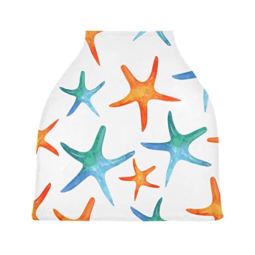 Orange Blue Starfish Cute