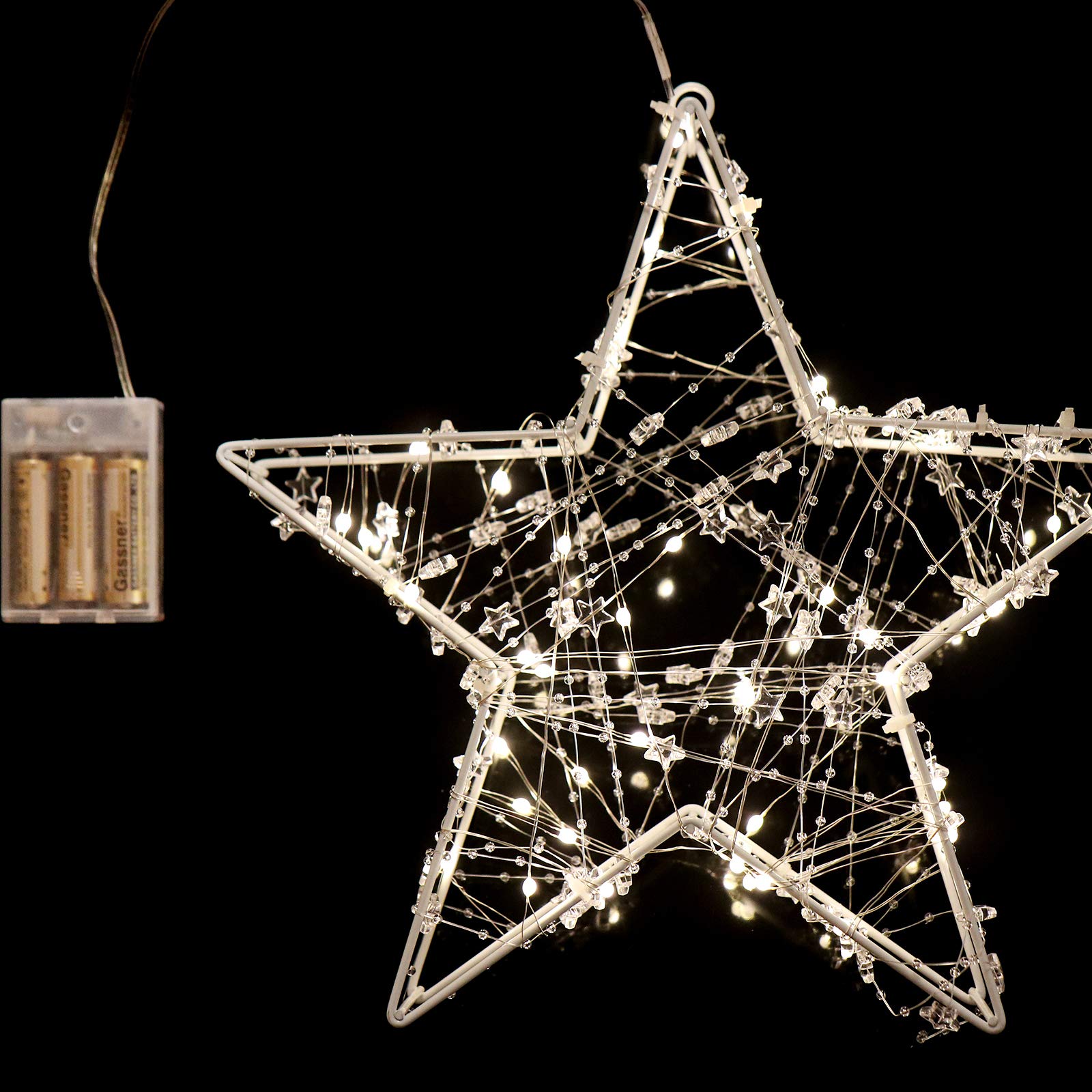 YiShine Battery Operated Table Lamp with Timer - Star Shaped Night Light for Home Decor, Warm White LED Light, Romantic Gift for Birthday, Living Room, Bedroom & Festival Decoration | Perfect for Bedside, Nursery & Party Decor
