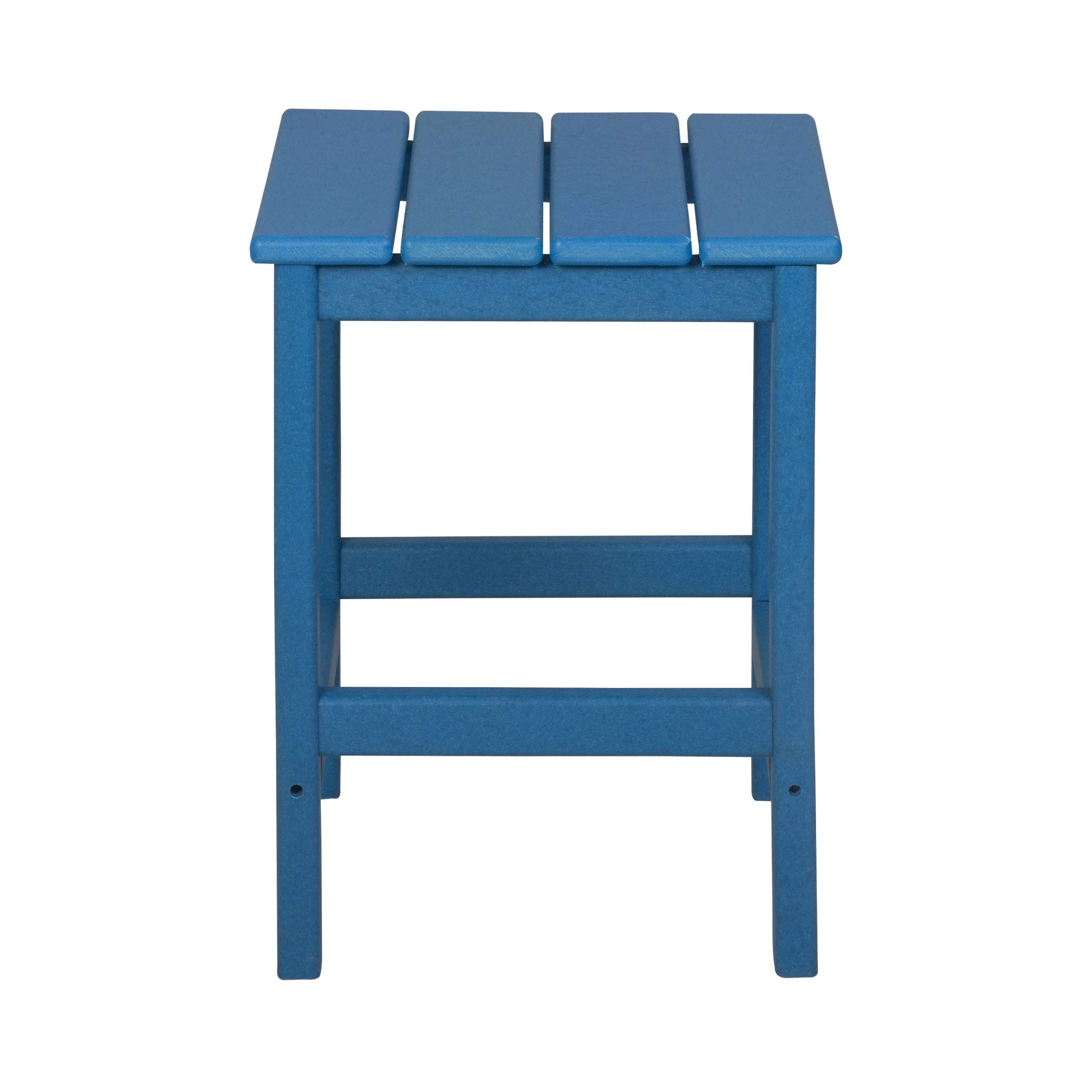 WO Home Furniture 5-Piece HDPE Adirondack Chair Set with Ottoman & Side Table - Durable Outdoor Patio Furniture for Backyard, Garden, Porch & Bonfire Gatherings (Pacific Blue) - Perfect for Relaxing, Entertaining & Outdoor Dining