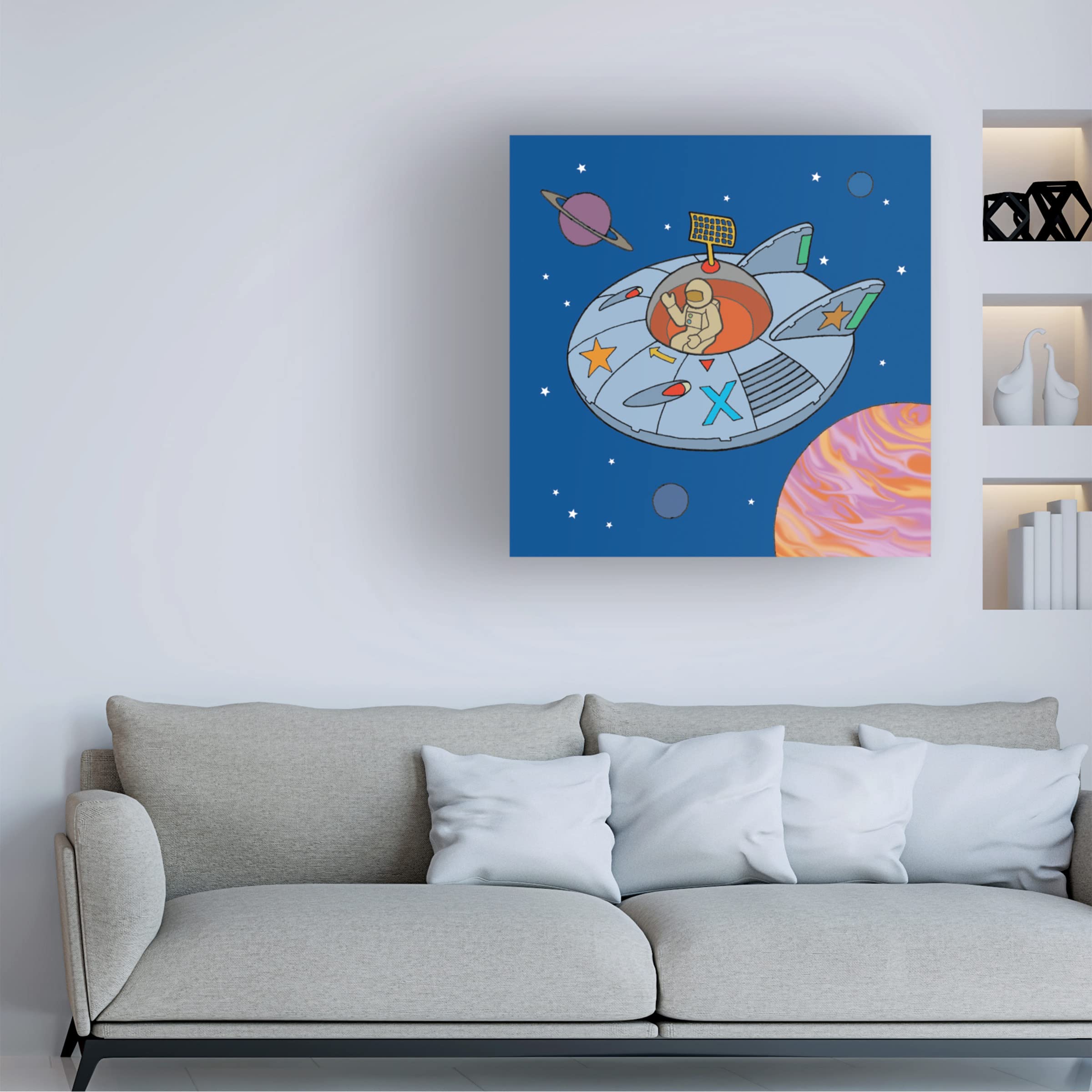 Duncan Wilson 'Saucer' Canvas Art Print - Modern Abstract Wall Decor for Living Room, Bedroom & Office | Trademark Fine Art Collection