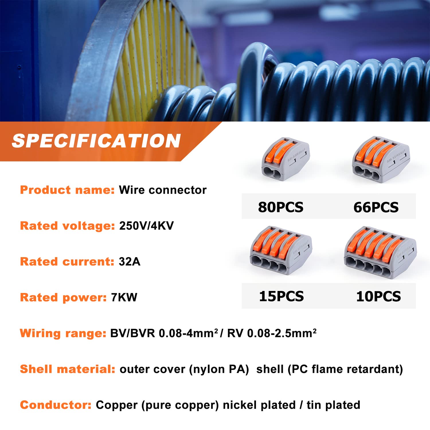 171 PCS Lever Wire Connectors Kit - Electrical Wire Nuts for 28-12 AWG, Compact Splicing Connectors with Quick Disconnect, 2/3/4/5 Conductor Combination - Ideal for Home Wiring, Electrical Repairs, and DIY Projects