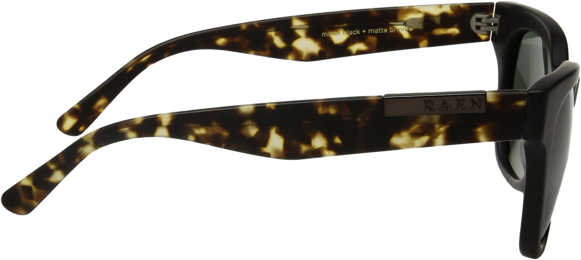 RAEN Optics Unisex Myer Matte Black/Matte Brindle Polarized Sunglasses - UV Protection, Lightweight & Stylish for Outdoor Activities, Beach, Driving & Fashion