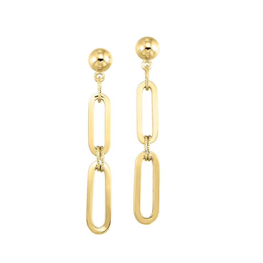 14K Yellow Gold Earrings for Women - Elegant Hoop, Stud, or Dangle Earrings - Perfect for Parties, Weddings & Everyday Wear