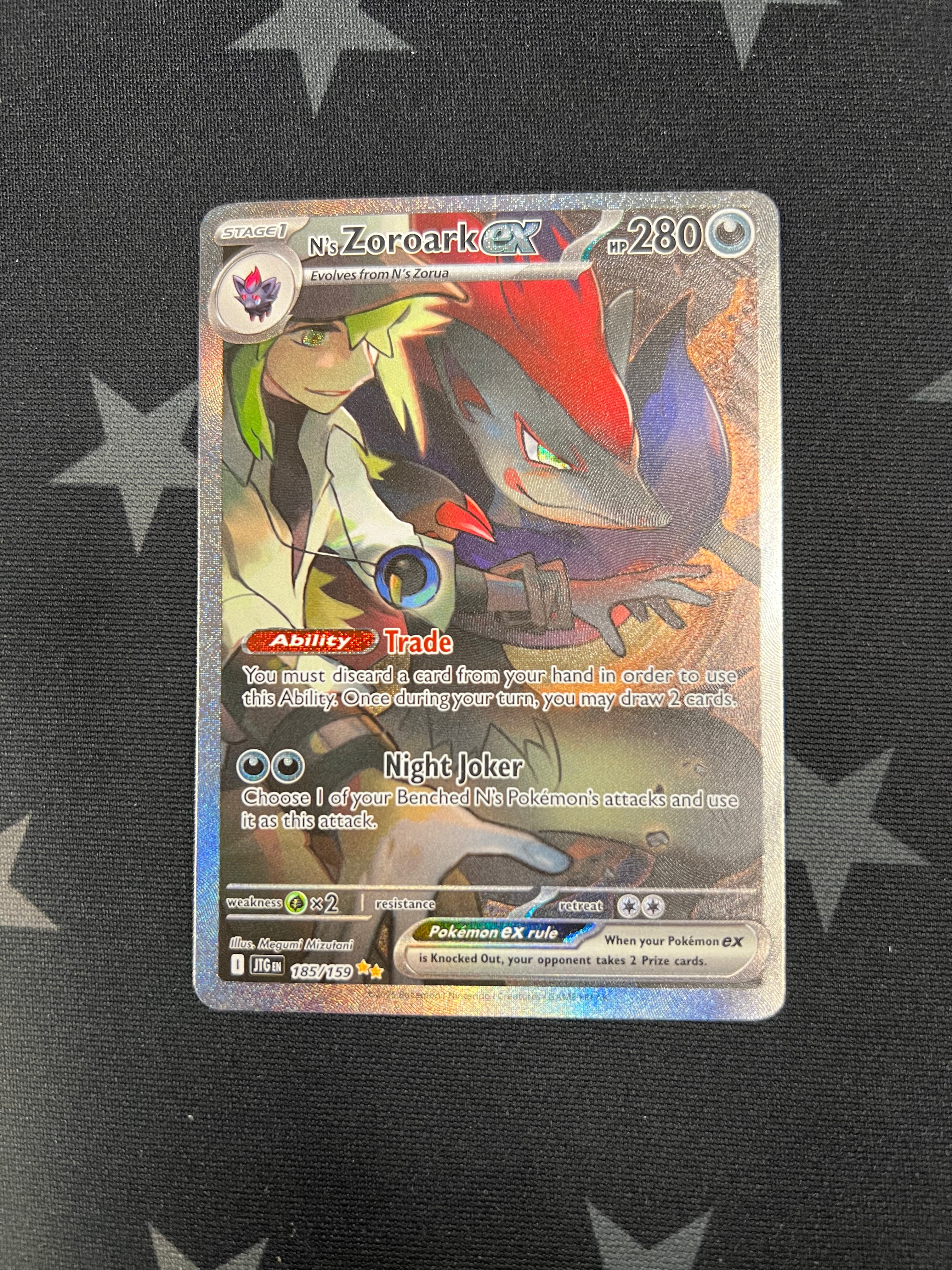 N's Zoroark EX Secret Illustrator Rare 185/159 A1 - Pokemon TCG Collector's Card for Battles & Trading