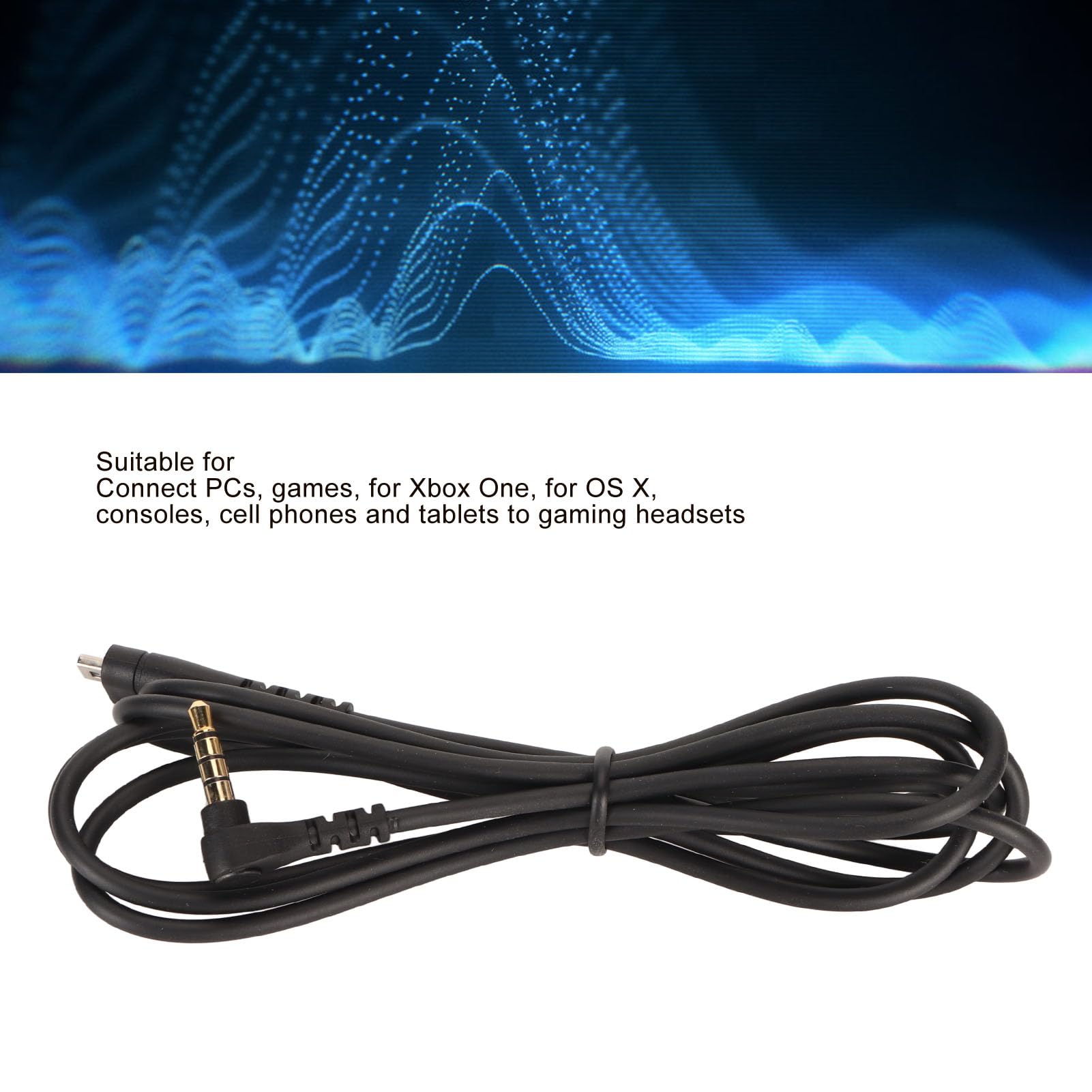 BONKZEBU Replacement Audio Cable for Gaming Headsets - Compatible with SteelSeries Arctis 3/5/7/Prime/Pro (L-Shaped Plug) - High-Quality Sound Cable for PC, PS4, PS5, Xbox & Mobile Gaming Accessories
