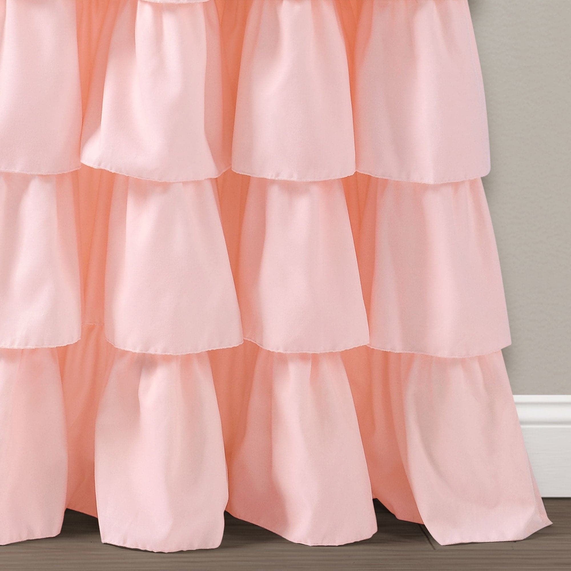 Elegant Ruffle Window Curtain Panel - Blackout Sheer Drapes for Bedroom & Living Room - Soft Textured Home Decor with Ruffled Trim (Set of 2 Panels) - Perfect for Nursery, French Country or Boho Style Windows