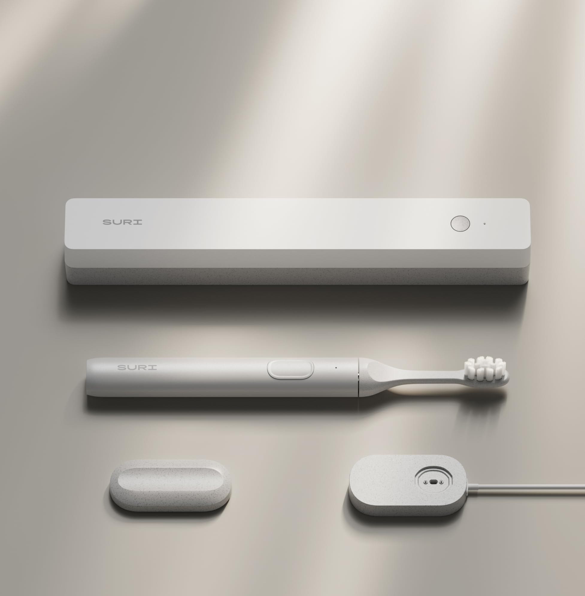 Sustainable Electric Toothbrush for Adults - Slim Sonic Toothbrush with 40-Day Battery & Travel Case | California Designed, Durable Oral Care Kit for Home & Travel Use
