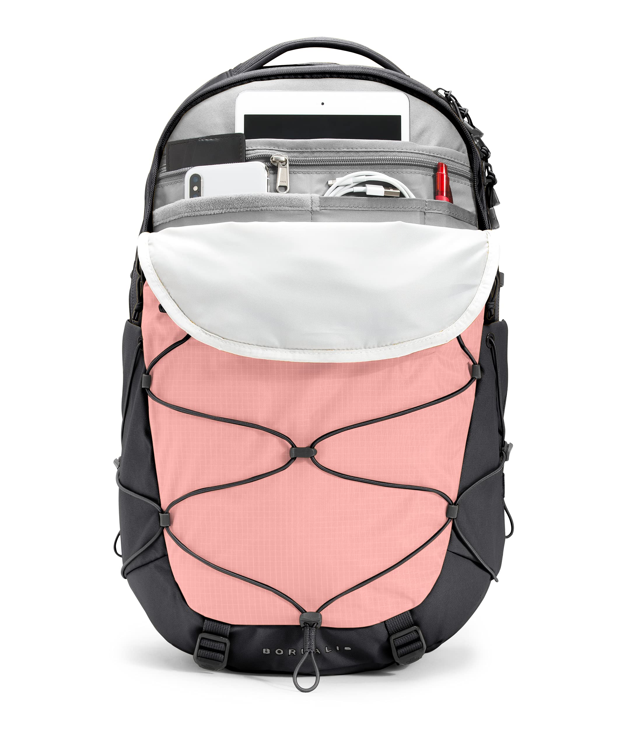 The North Face Borealis Backpack - Rose Tan/Asphalt Grey - Lightweight Hiking Daypack for Men & Women - Perfect for School, Travel, and Outdoor Adventures
