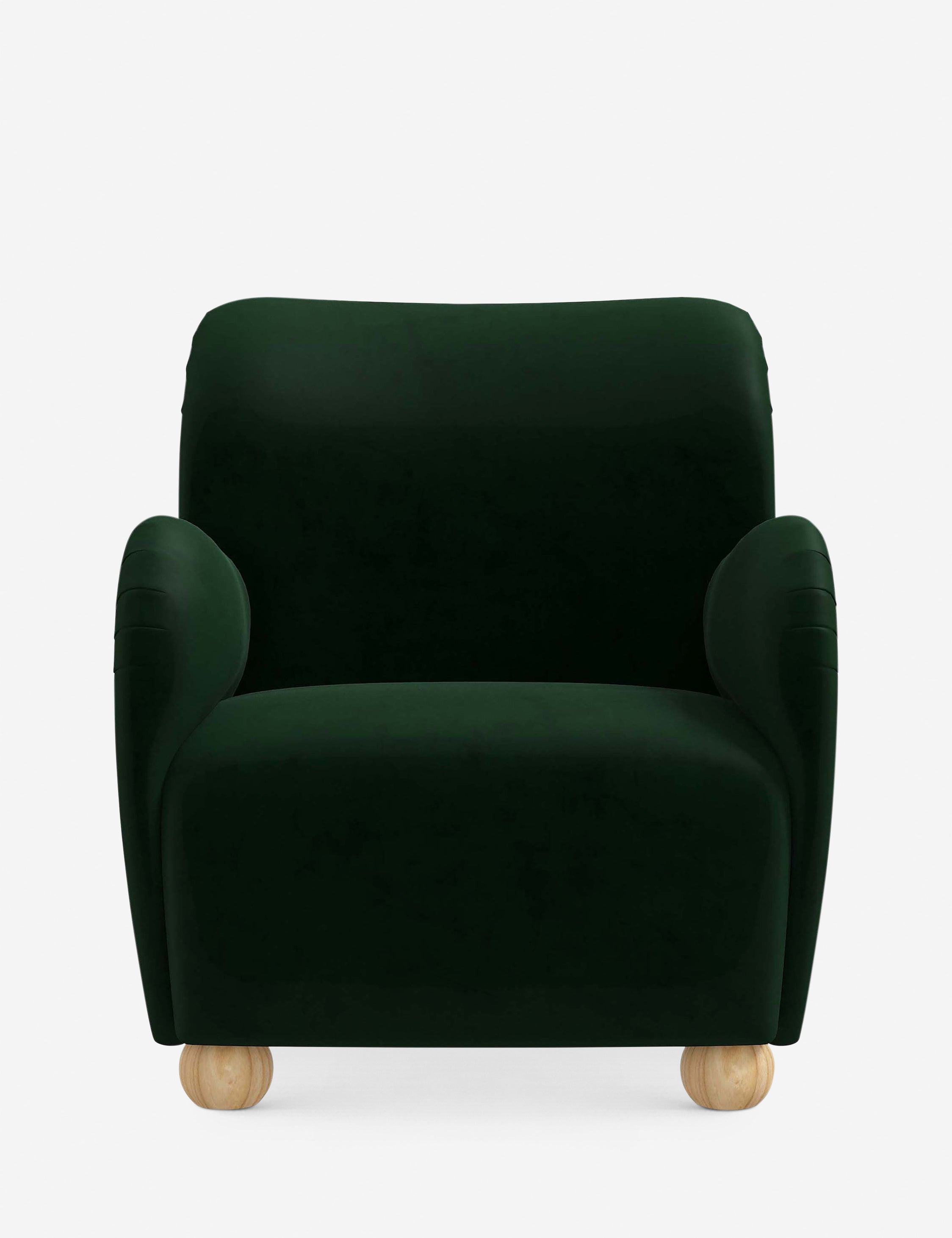 Baird Accent Chair - Modern Upholstered Lounge Chair for Living Room, Bedroom & Office - Comfortable Reading Chair with Sturdy Wooden Legs