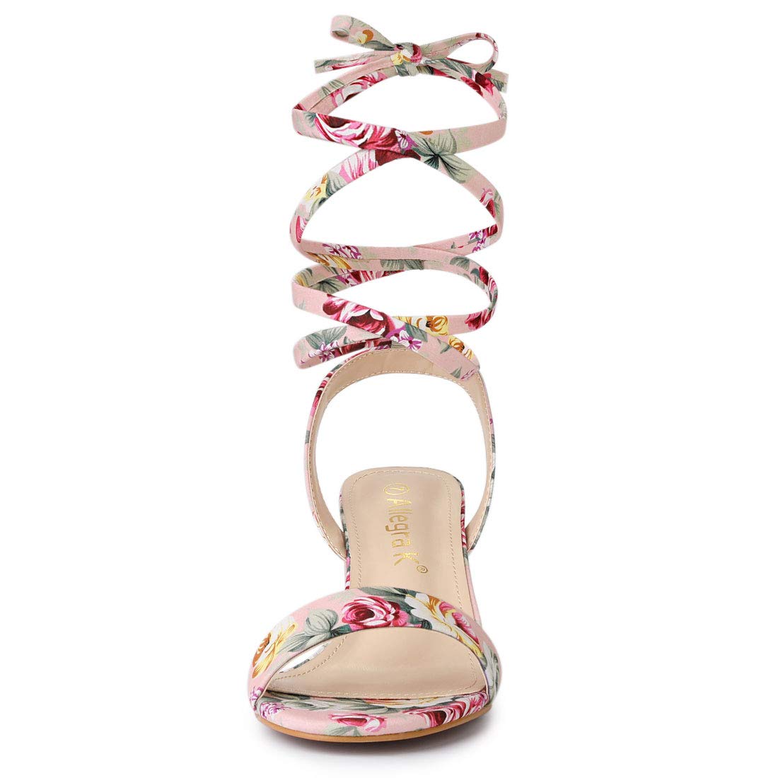 Allegra K Women's Block Heel Sandals - Lace Up Heels for Women | Comfortable & Stylish Summer Shoes for Weddings, Parties & Office Wear