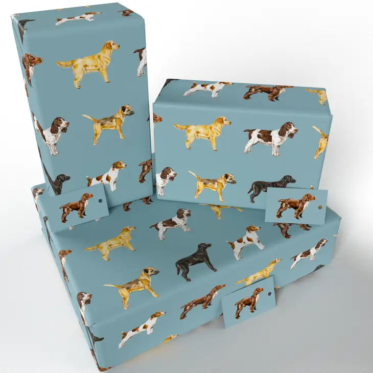 Premium Dog Breeds Wrapping Paper - Cute Puppy Pattern Gift Wrap for Birthdays, Christmas & Pet Lovers - Perfect for Dog-Themed Parties & Gifts