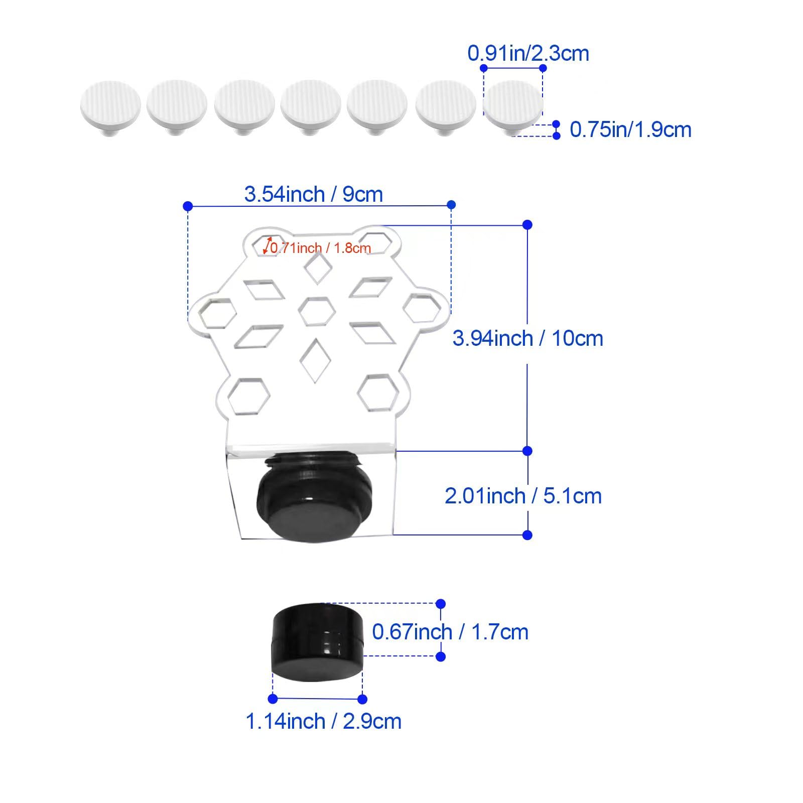 Magnetic Coral Frag Holder Set with 7 Ceramic Plug Bases - Secure Coral Frags for Saltwater Aquariums, Reef Tanks & Marine Propagation - Ideal for Aquascaping, Coral Farming & Frag Display