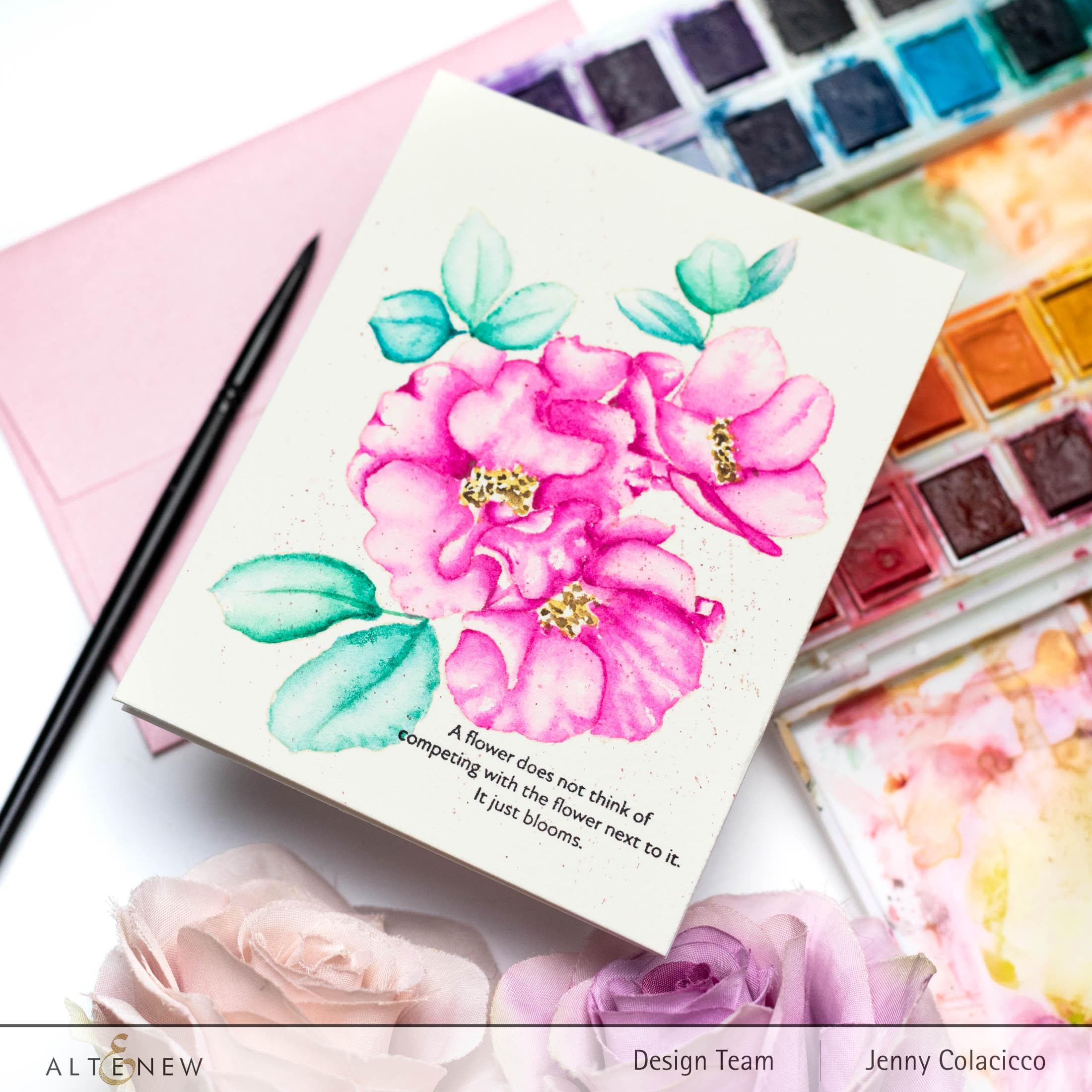 Paint A Flower: Carefree Delight Outline Stamp Set for DIY Art, Scrapbooking & Card Making - Perfect for Handmade Greeting Cards, Journaling & Craft Projects