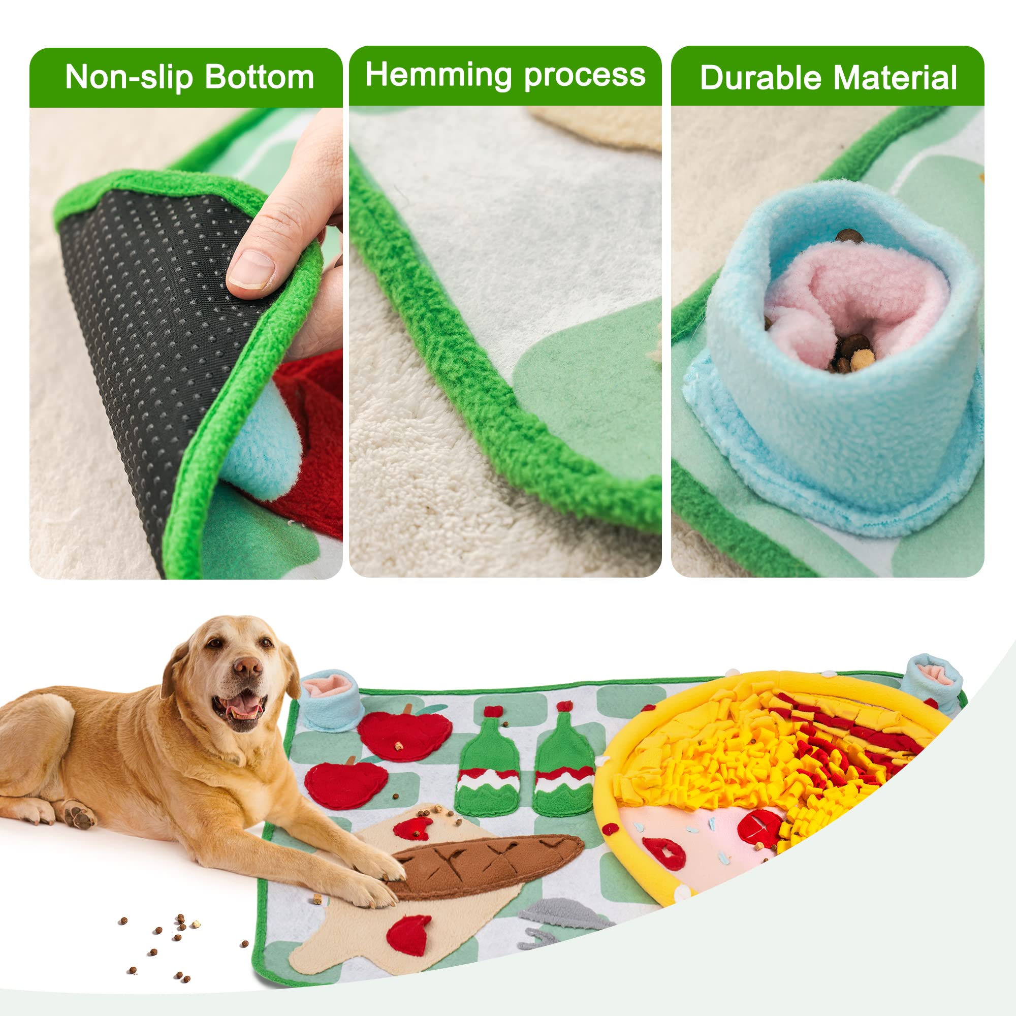 **Snuffle Mat for Dogs - Interactive Puzzle Toy for Slow Feeding & Scent Training - Encourages Natural Foraging Skills - Medium Size - Perfect for Mealtime Enrichment & Mental Stimulation**