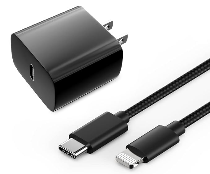Marchpower 20W PD USB C Fast Wall Charger with 6FT Cable - Compatible with iPhone 14/13/12/11/XS & iPad Pro/Air/Mini - Quick Charge for Home, Office & Travel